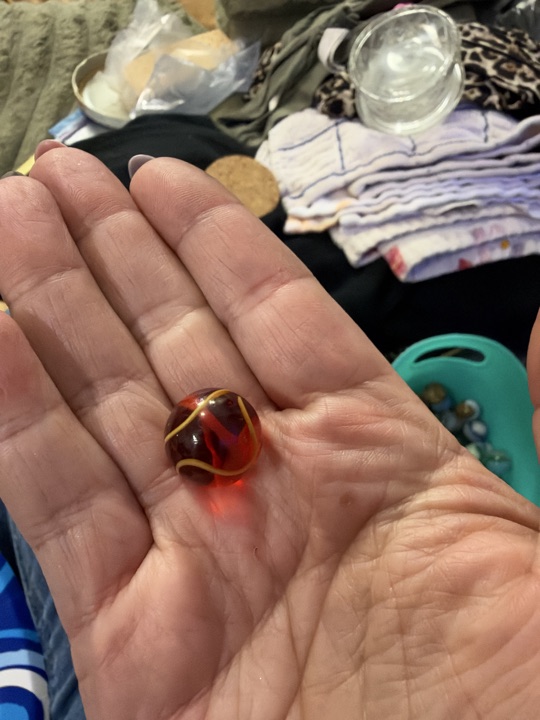 Cherry Transparent Swirl by Vitro Agate, identification view