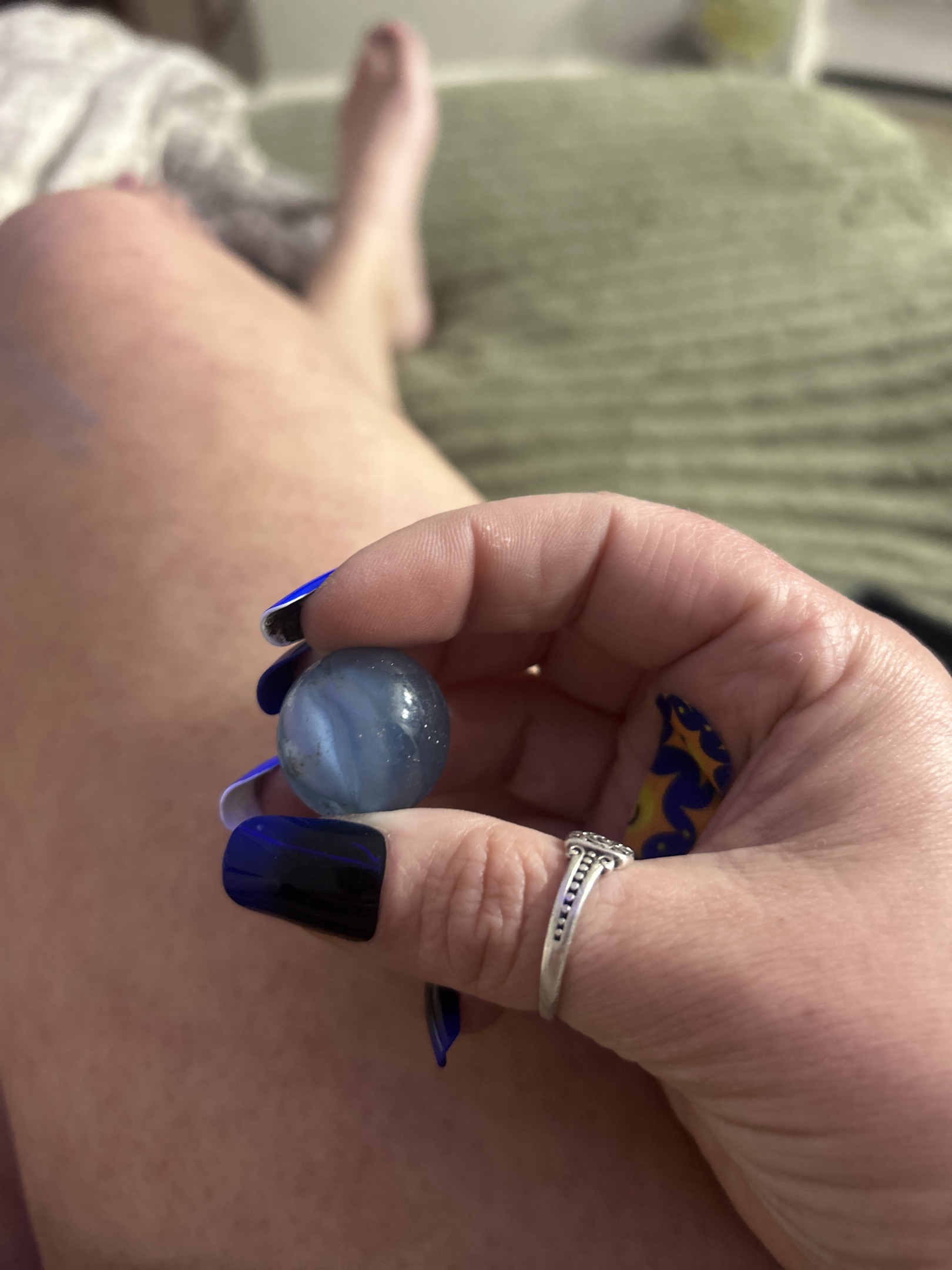 Blue Slag by Akro Agate