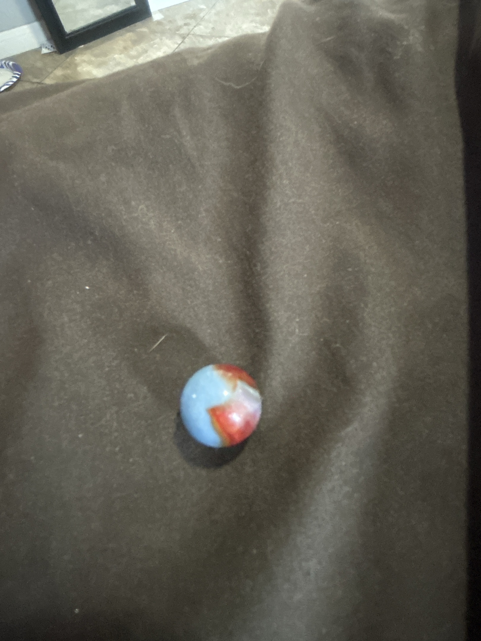 Parrot - Light Blue with Red Patch by Vitro Agate Co.