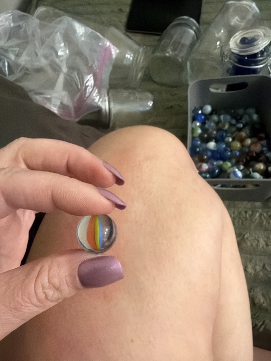 Rainbow Tri-Color Cat's Eye by Vitro Agate, identification view