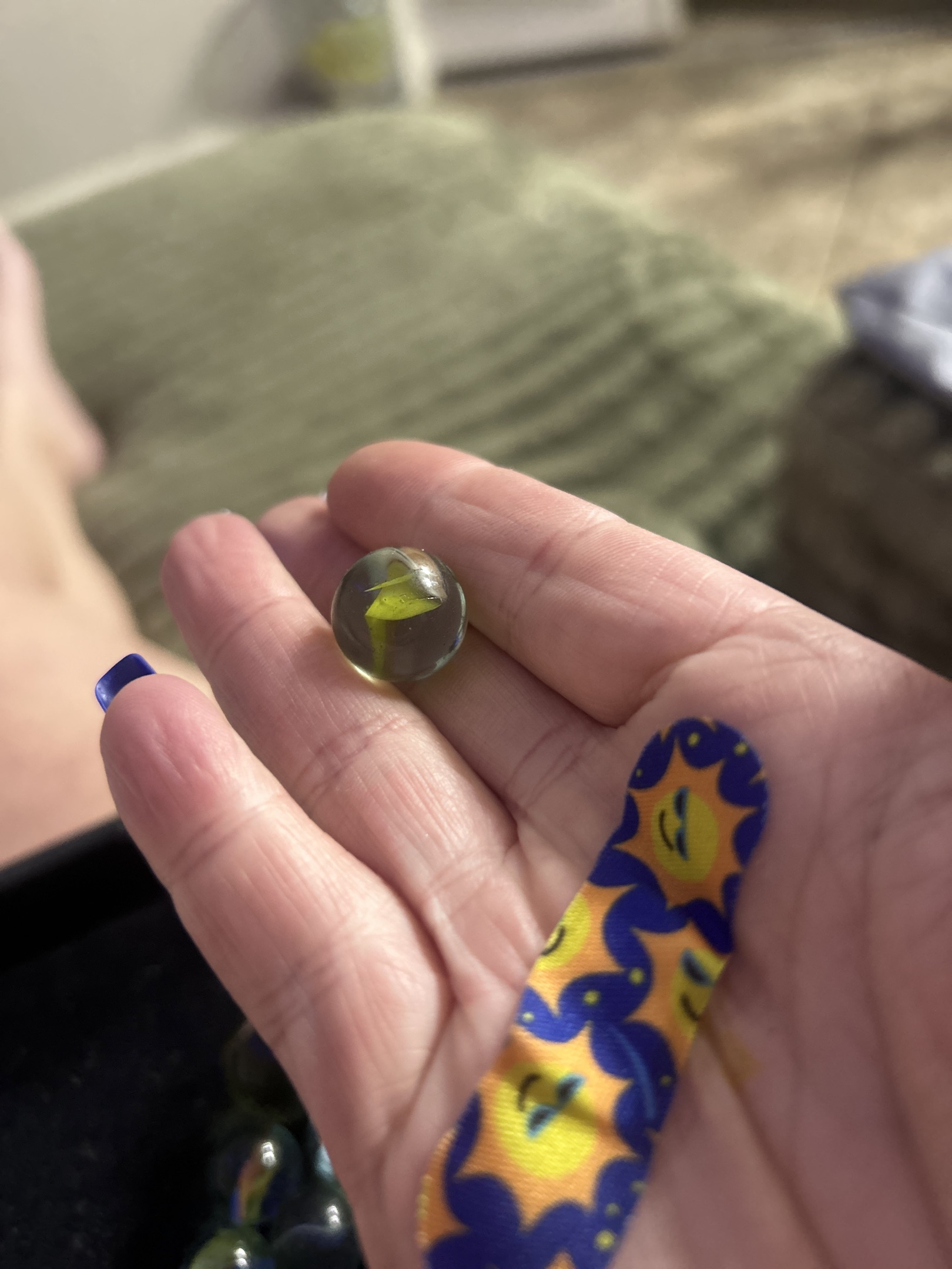Yellow Jacket Cat's Eye by Vitro Agate, identification view