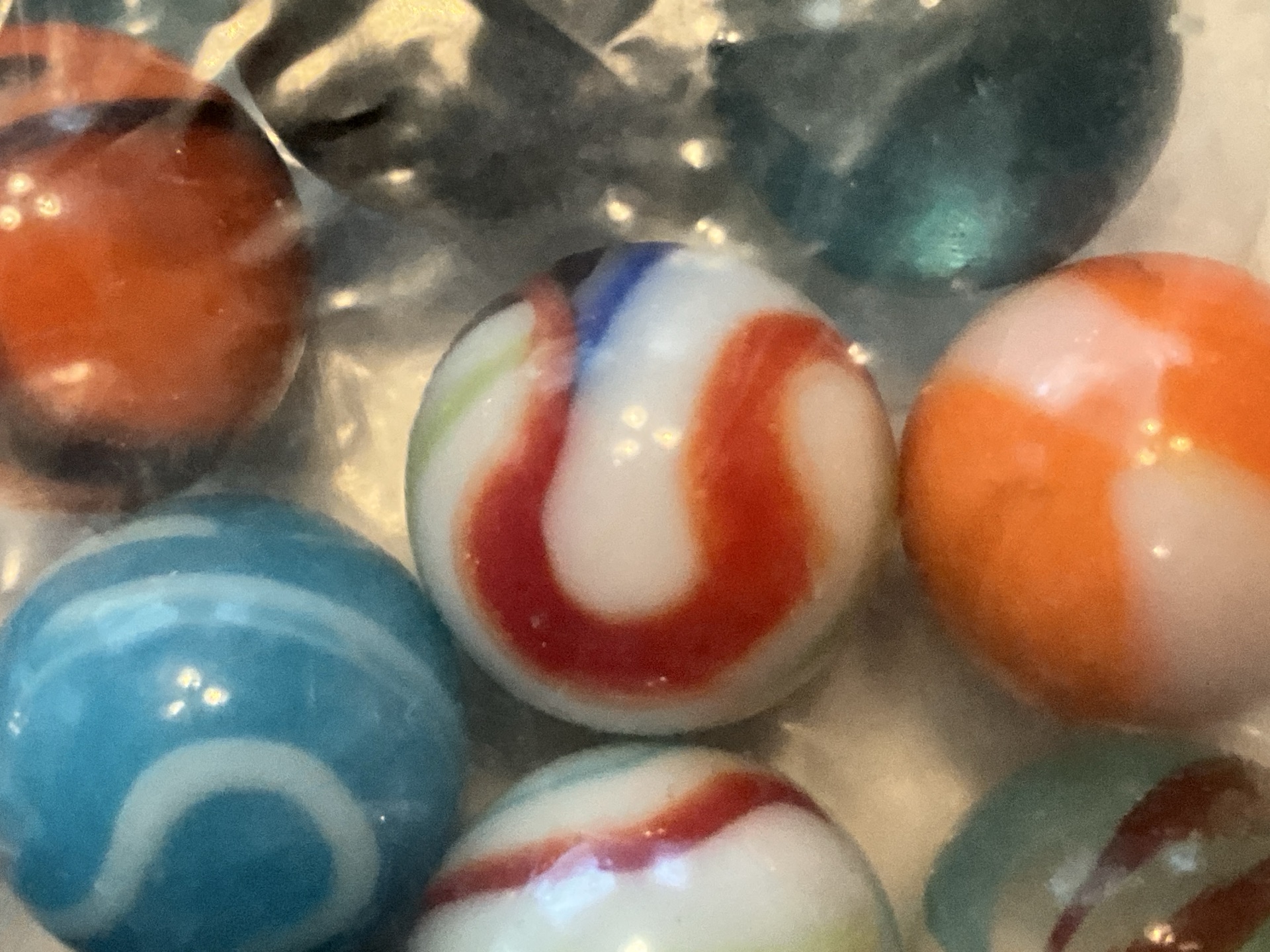 Multi-color (Red, Blue, Green) by Akro Agate Company, identification view