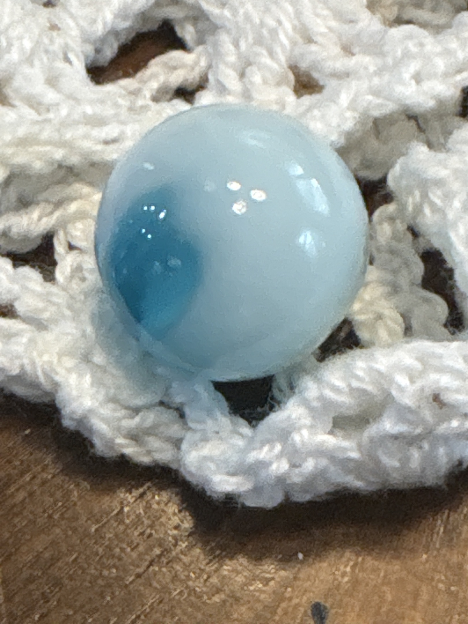 Blue Moonie by Akro Agate Company
