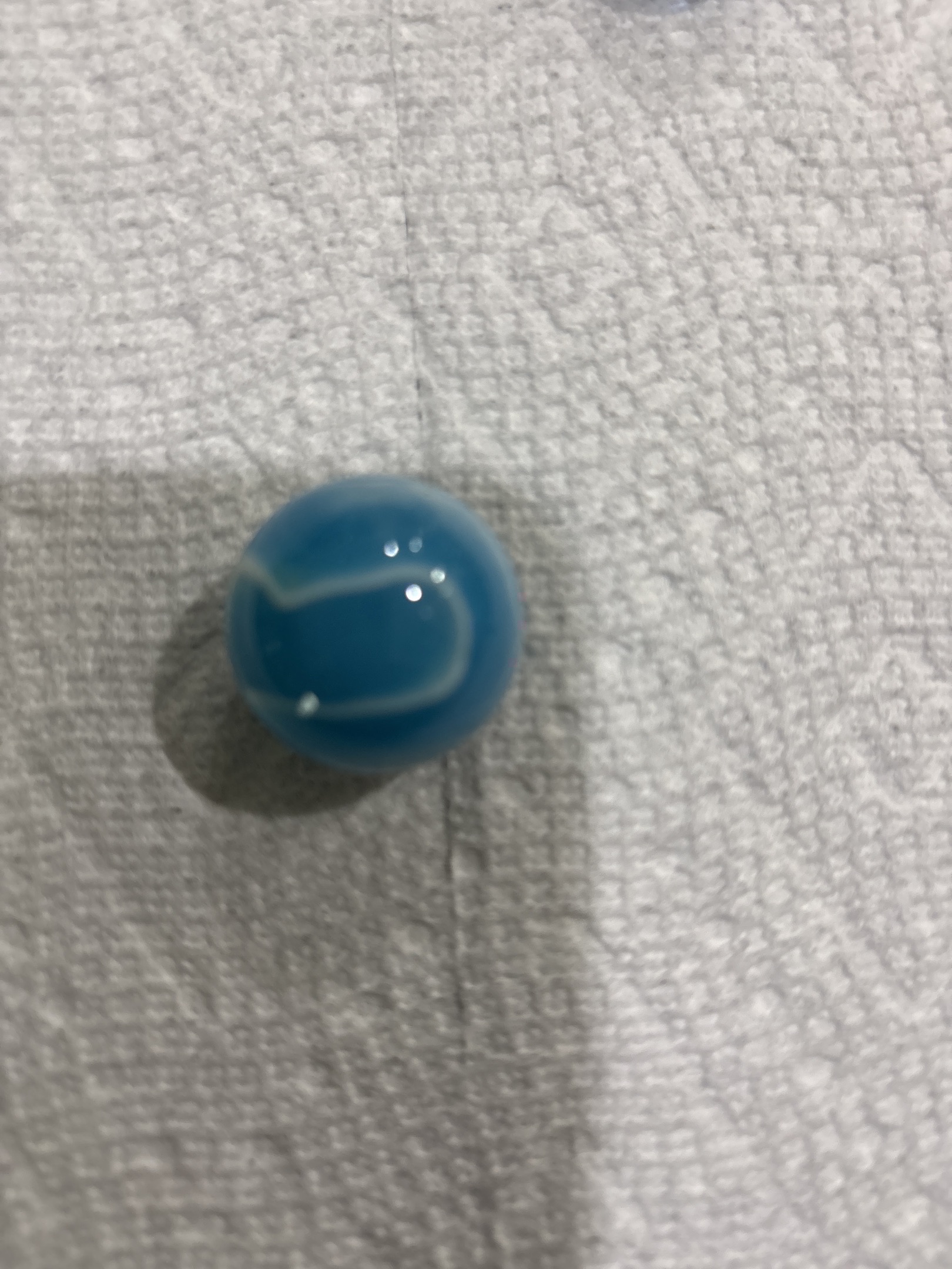 Blue and White Swirl (Pee-wee) by Alley Agate, identification view