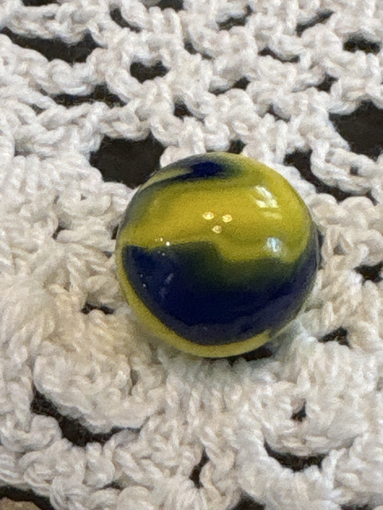 Blue and Yellow Swirl by Alley Agate