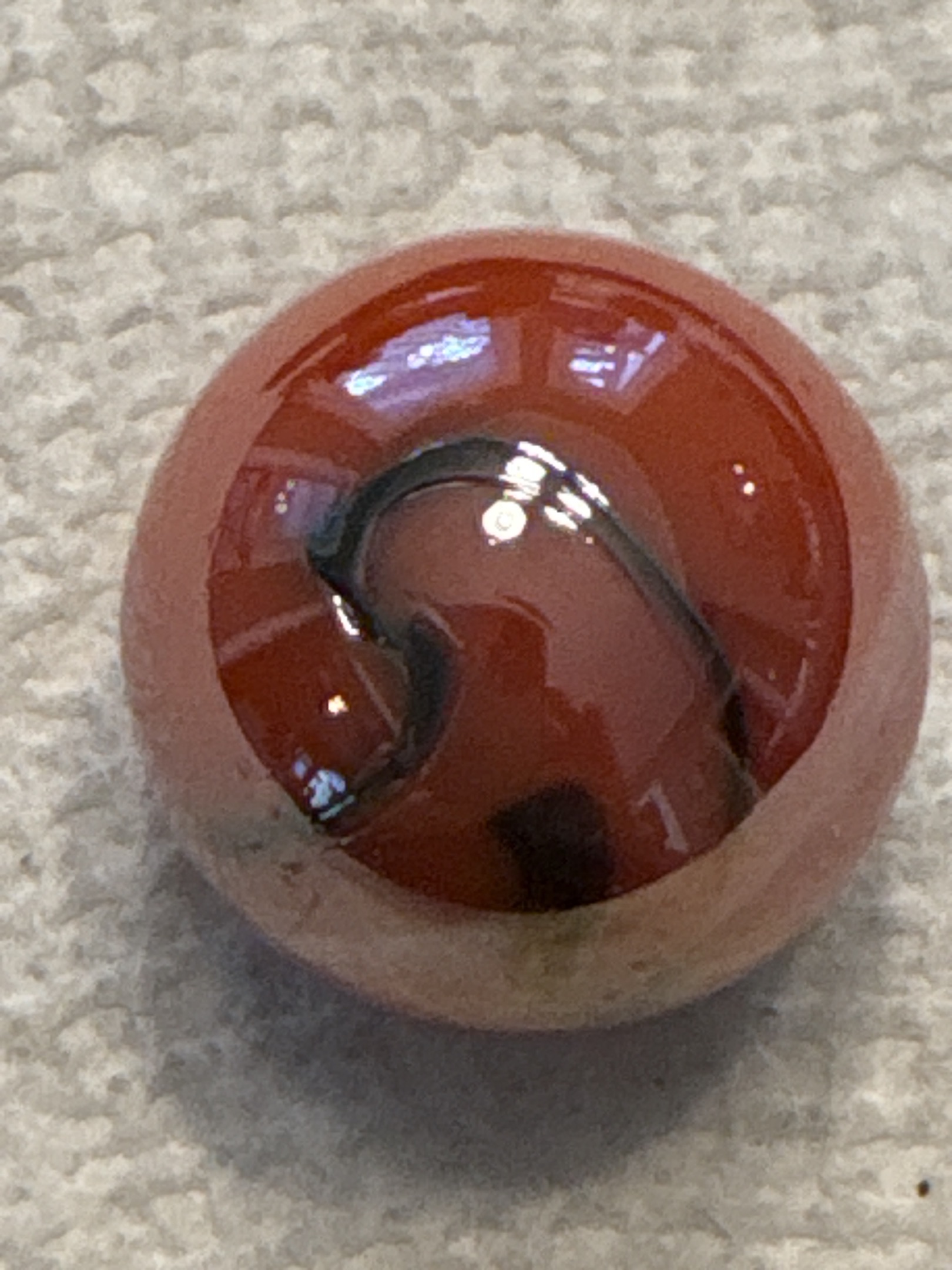 Tri-Color Sunburst (Red/White/Black) by Master Marble Company, identification view