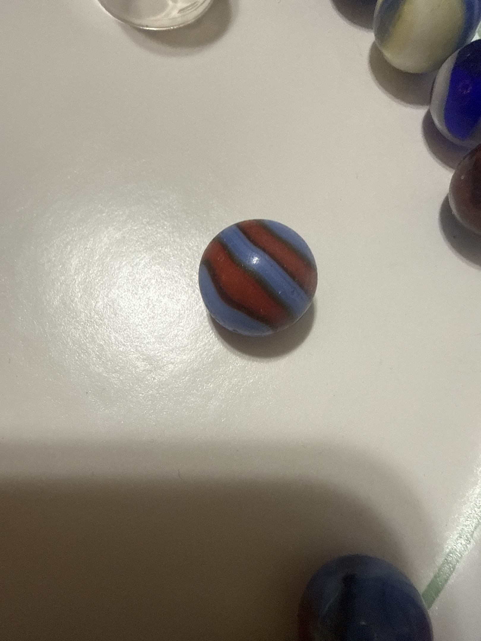 Blue and Red Swirl by Alley Agate