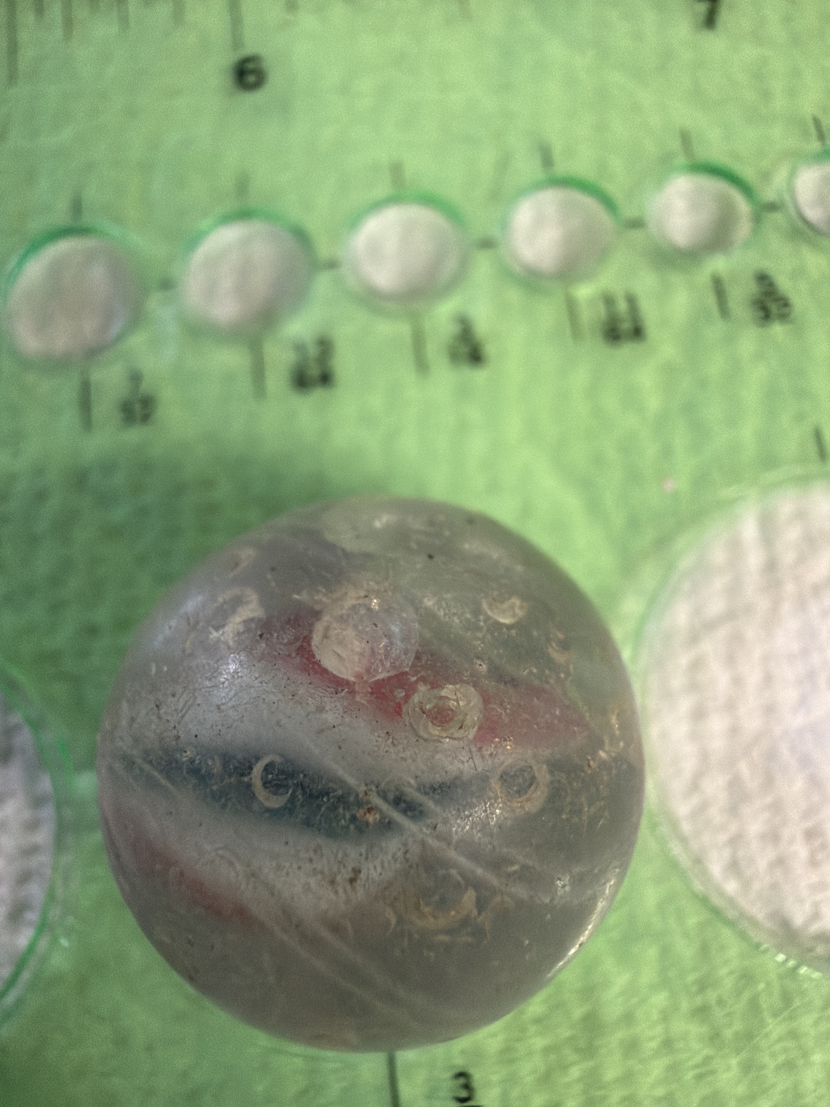 Liberty Special - Red White Blue by Akro Agate Company, identification view