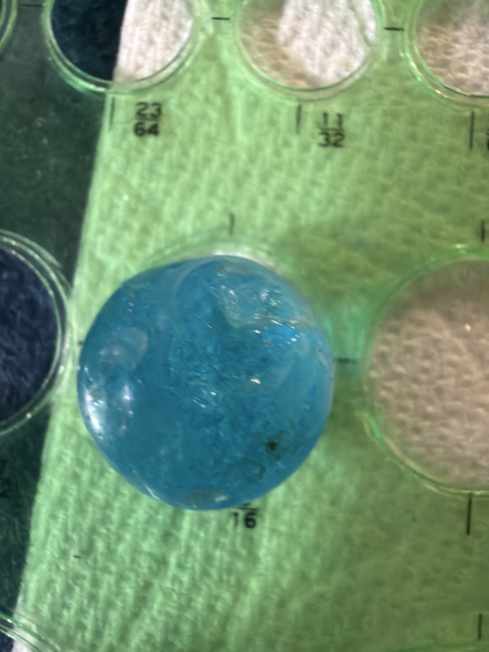 Blueie - Blue Transparent Clearie by Vitro Agate, identification view