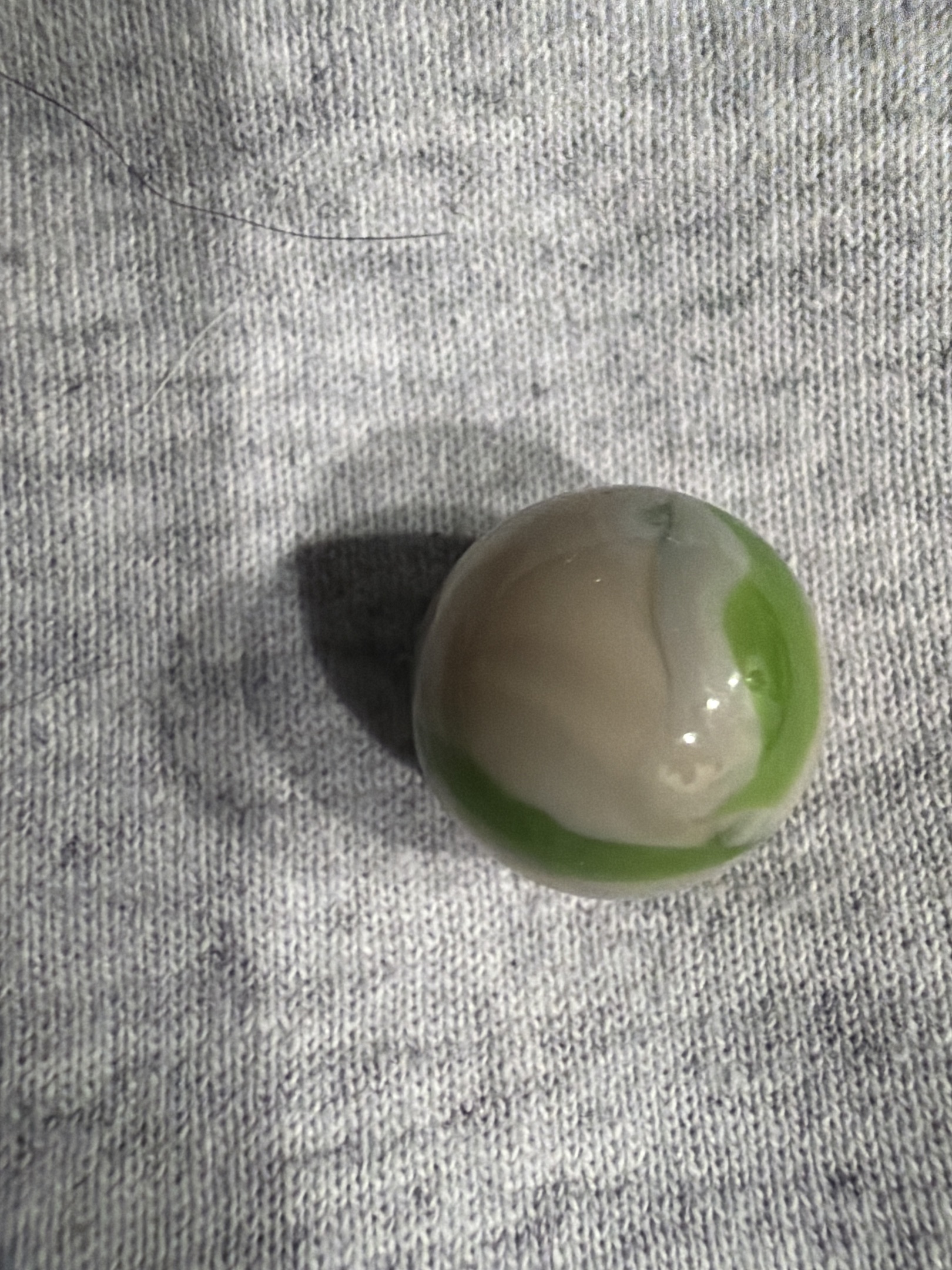 Green and White Swirl by Vitro Agate