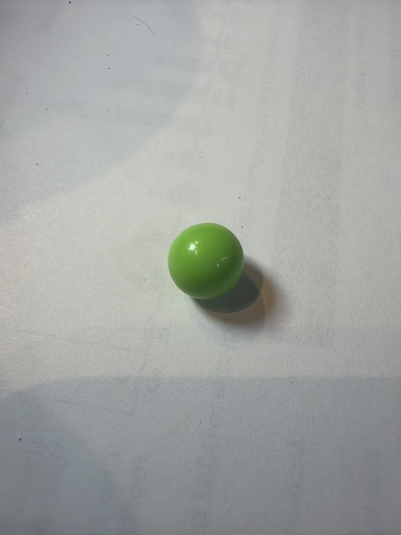 Neon Lime Green Solid Opaque - Greanie by Modern Chinese Manufacturer (Mega Marble), identification view
