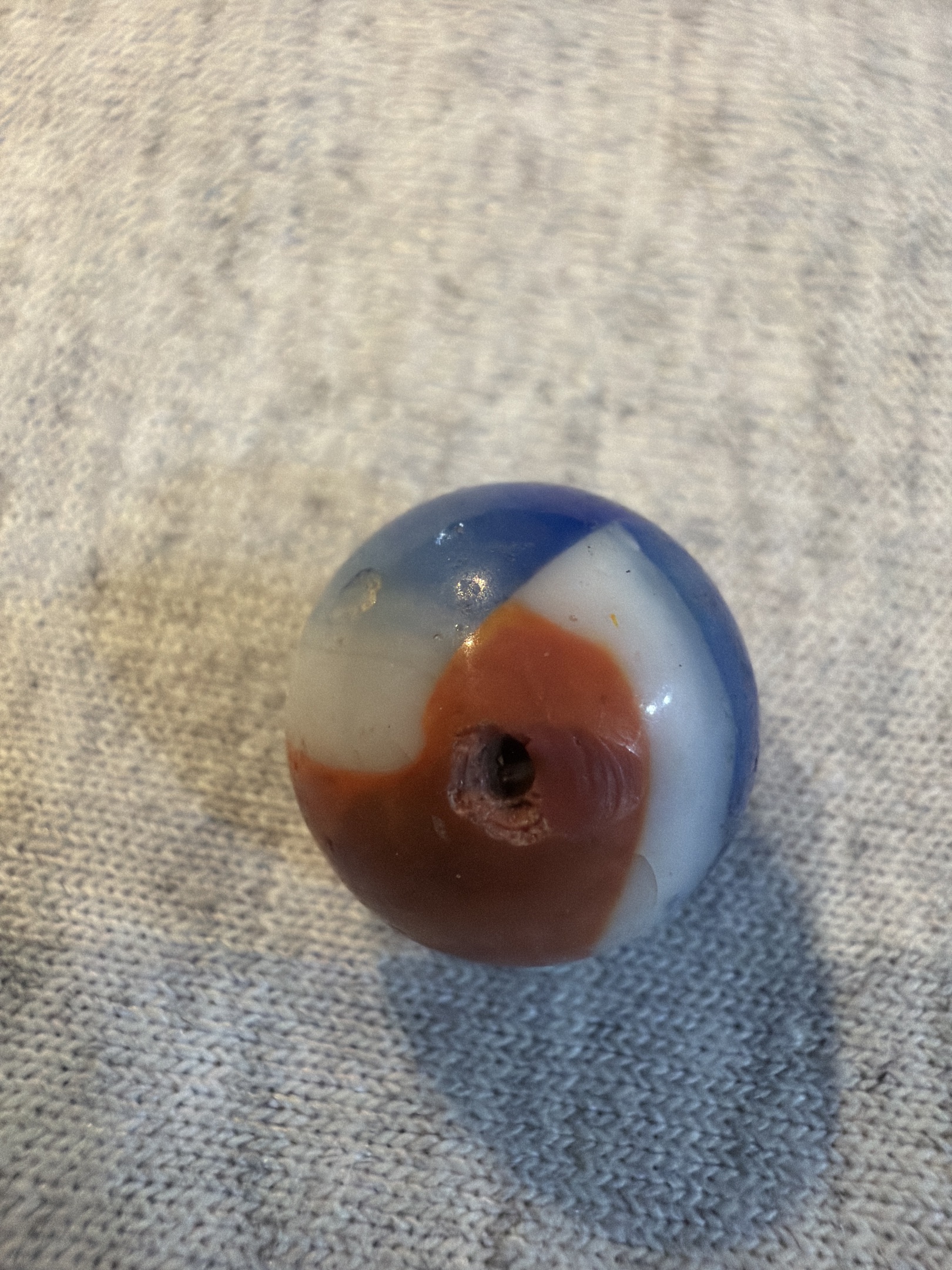 Liberty Special - Red, White and Blue by Akro Agate, identification view