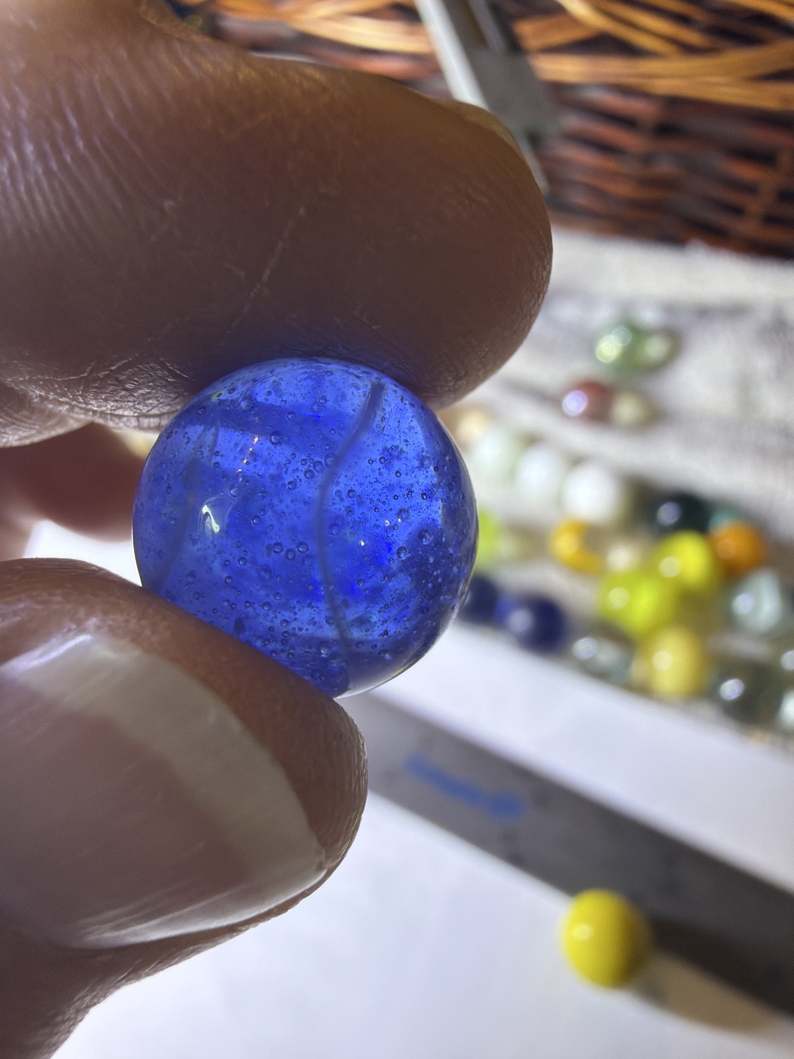 Blue Bubbly Clearie by Vacor de Mexico, identification view