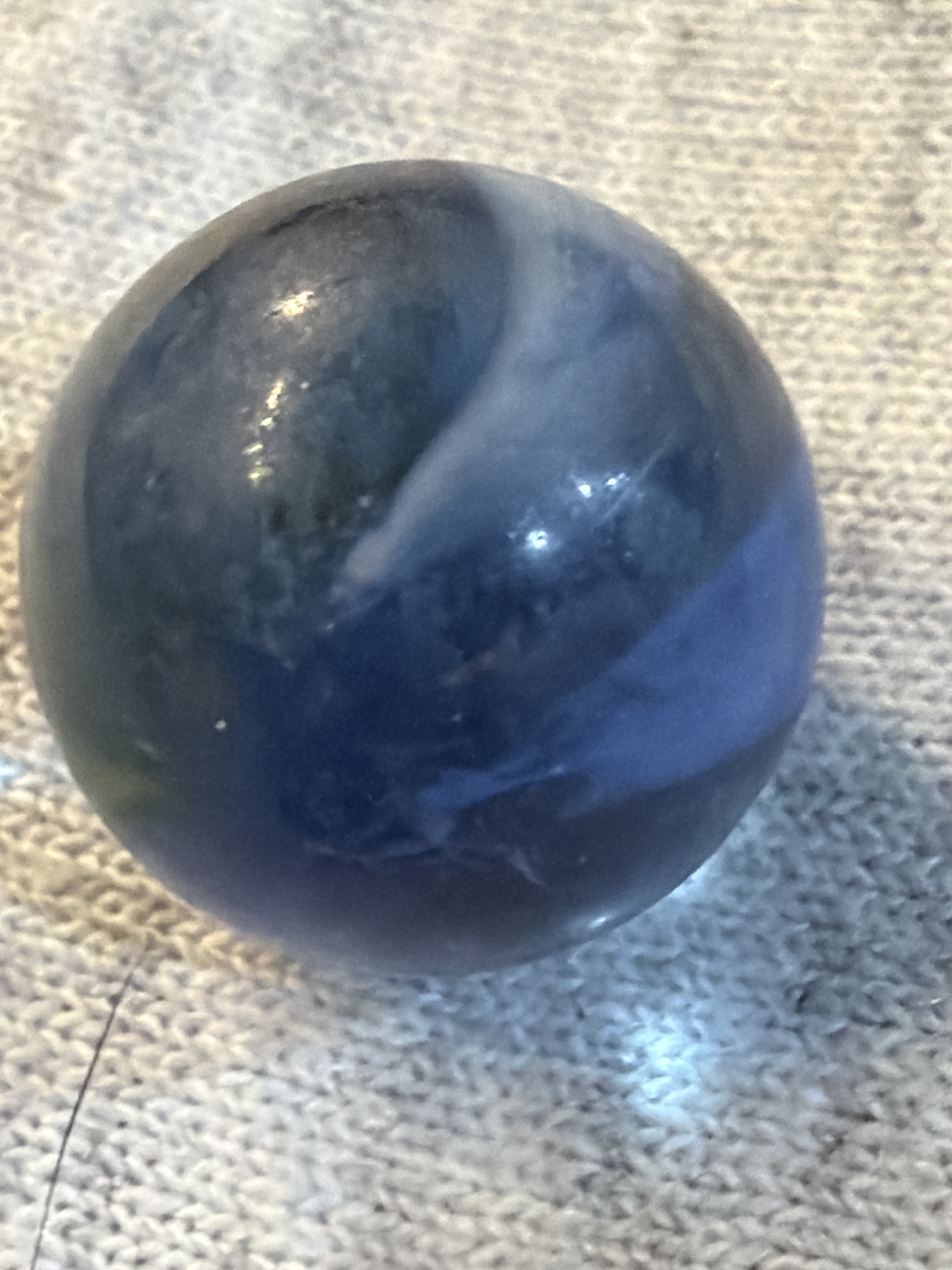 Blue Slag by Akro Agate, identification view