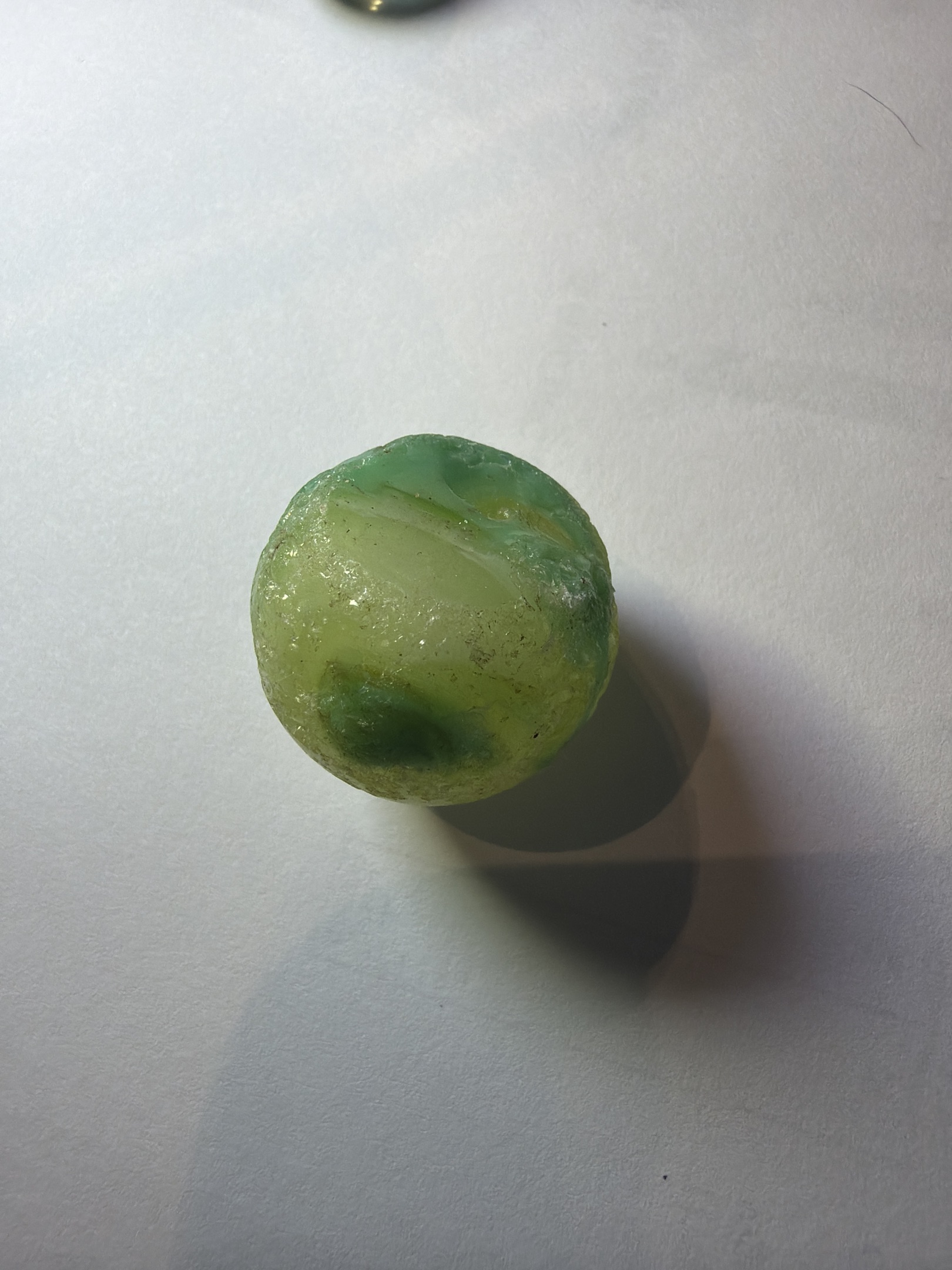 Green Slag by Akro Agate, identification view