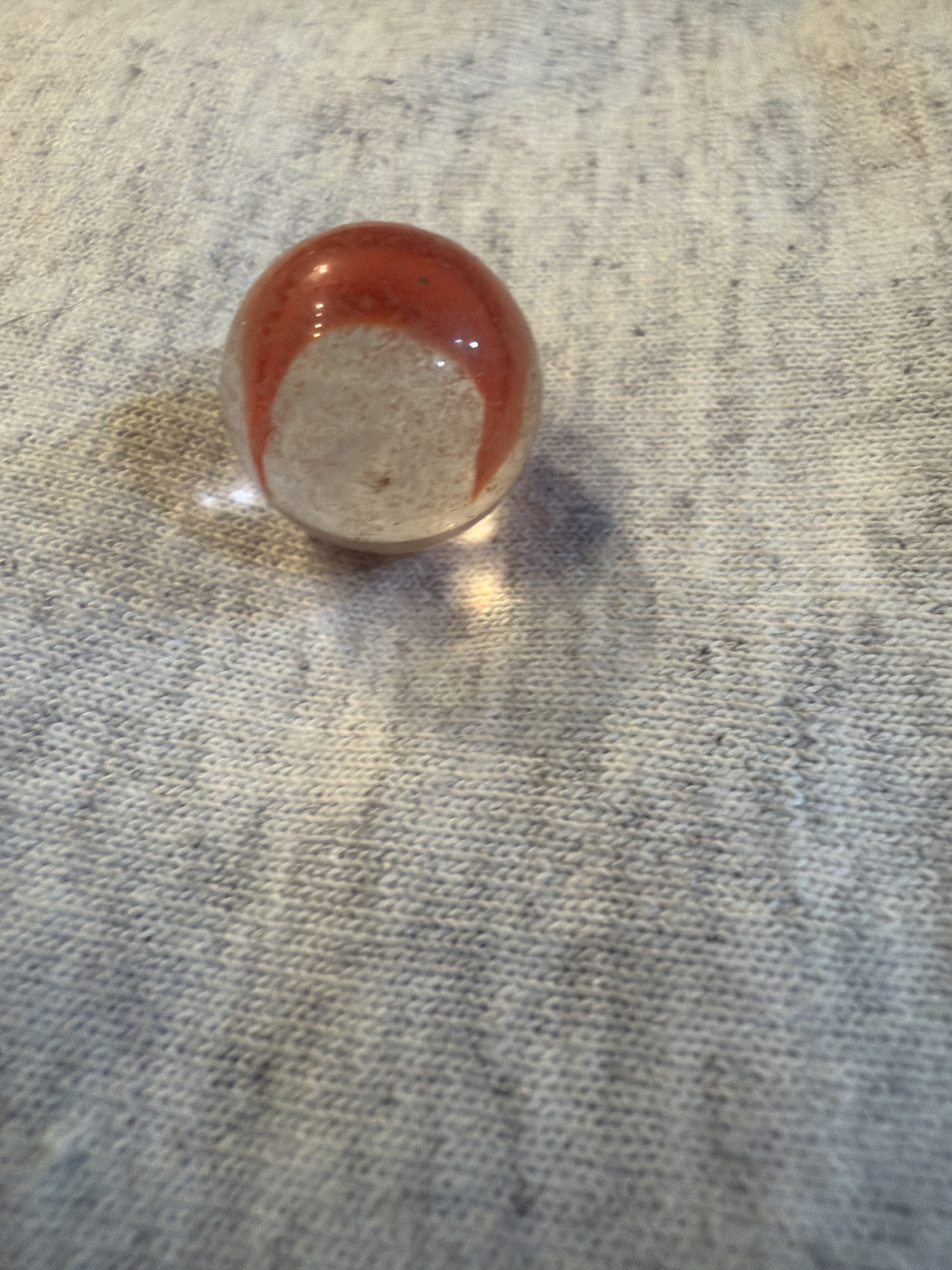 Red Patch on Clear by Akro Agate