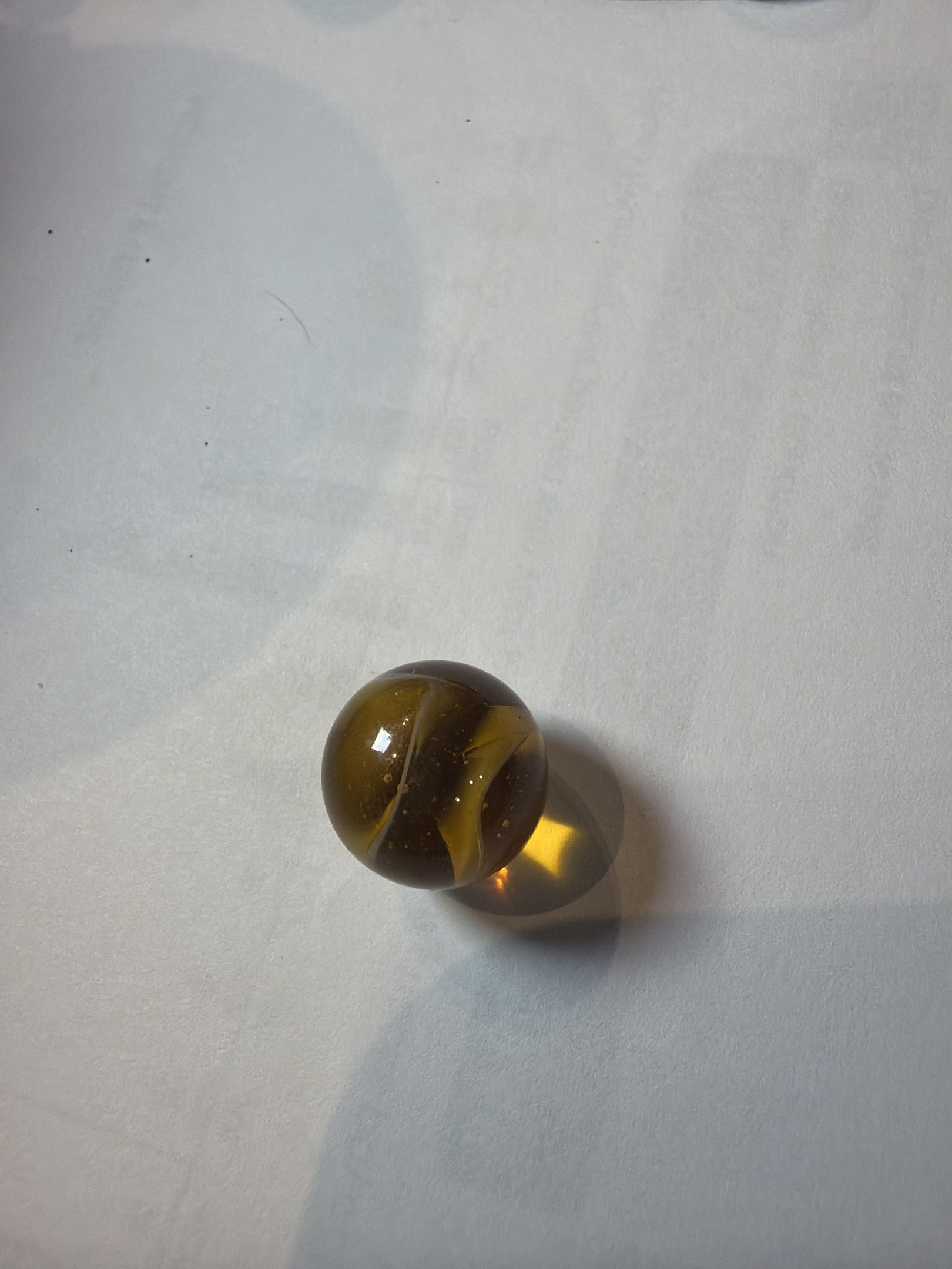 Honey Cat's Eye - Amber with Yellow Vane by Vitro Agate, identification view