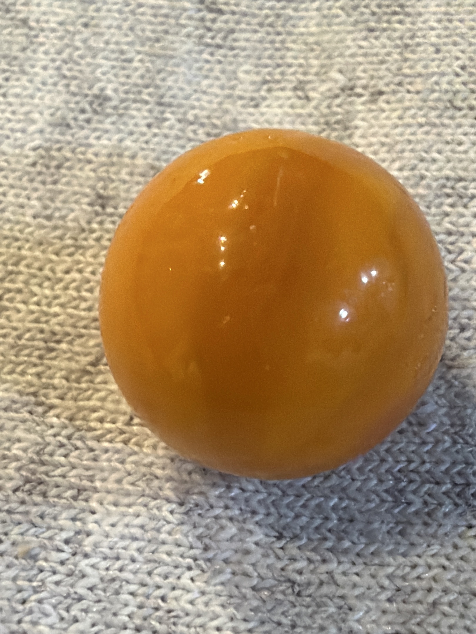 Pumpkin Orange Opaque by Vitro Agate Company, identification view