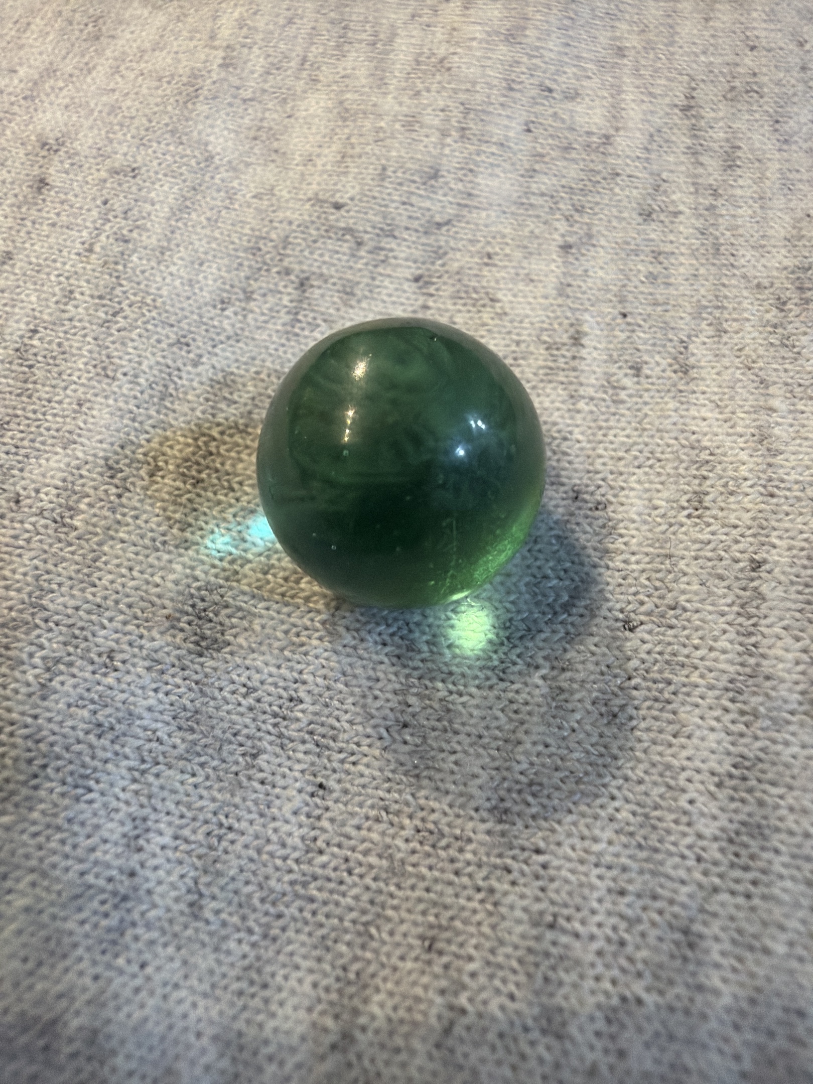 Green Transparent Clearie - Greenie by Vitro Agate Company