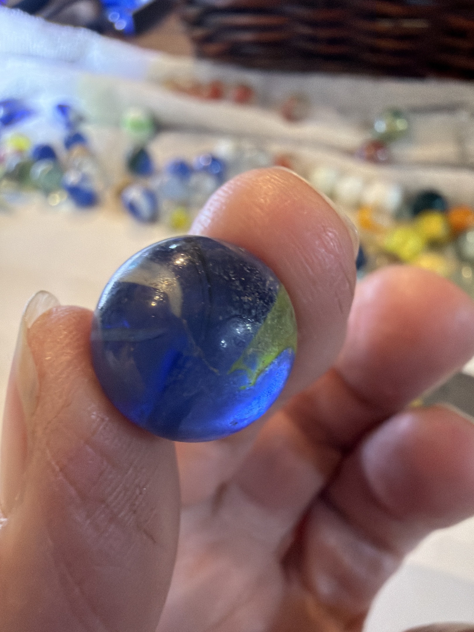 Blue Onyx by Akro Agate, identification view