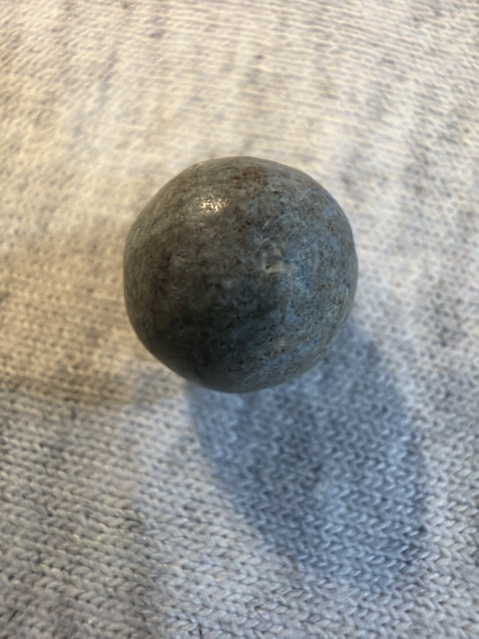 Blue-Gray Salt Glaze Bennington Peewee by German / American Stoneware, identification view