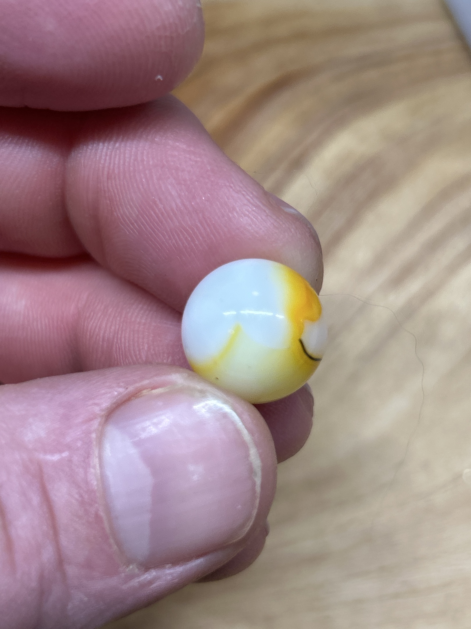 Yellow Jacket (White Base Variant) by Peltier Glass Company, identification view