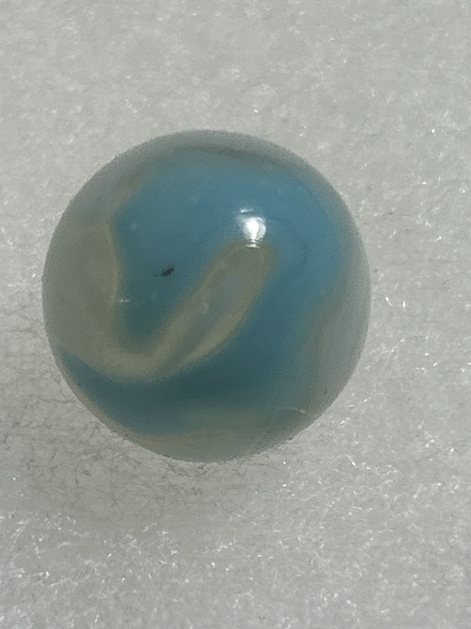 Blue and White Swirl by Akro Agate