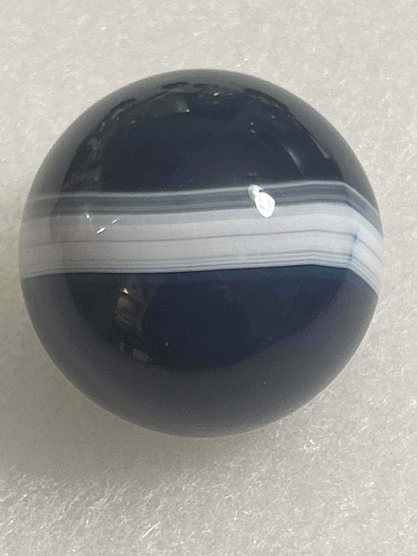 Banded Agate (Dyed Blue) by German Lapidaries (Idar-Oberstein)