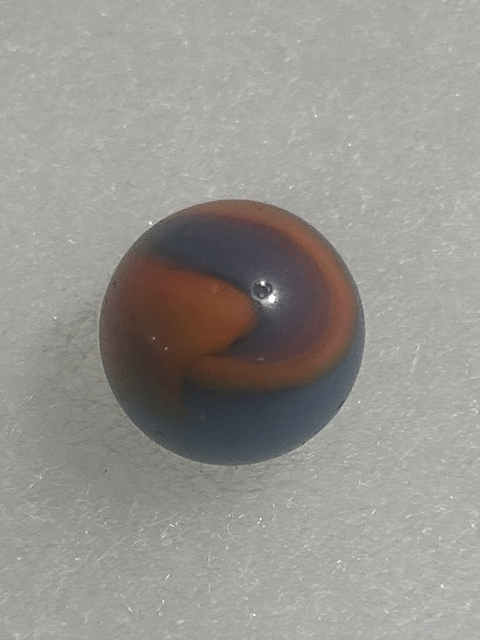 Blue and Orange Swirl by Vitro Agate Company