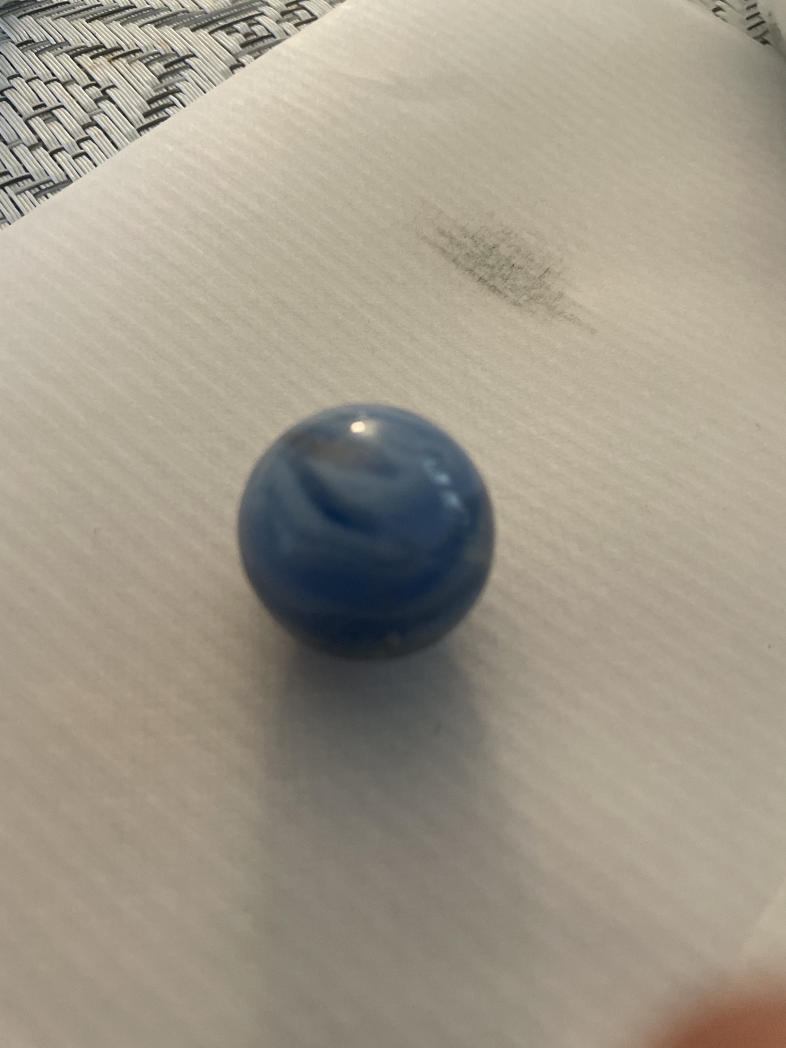 Blue and White Swirl by Alley Agate