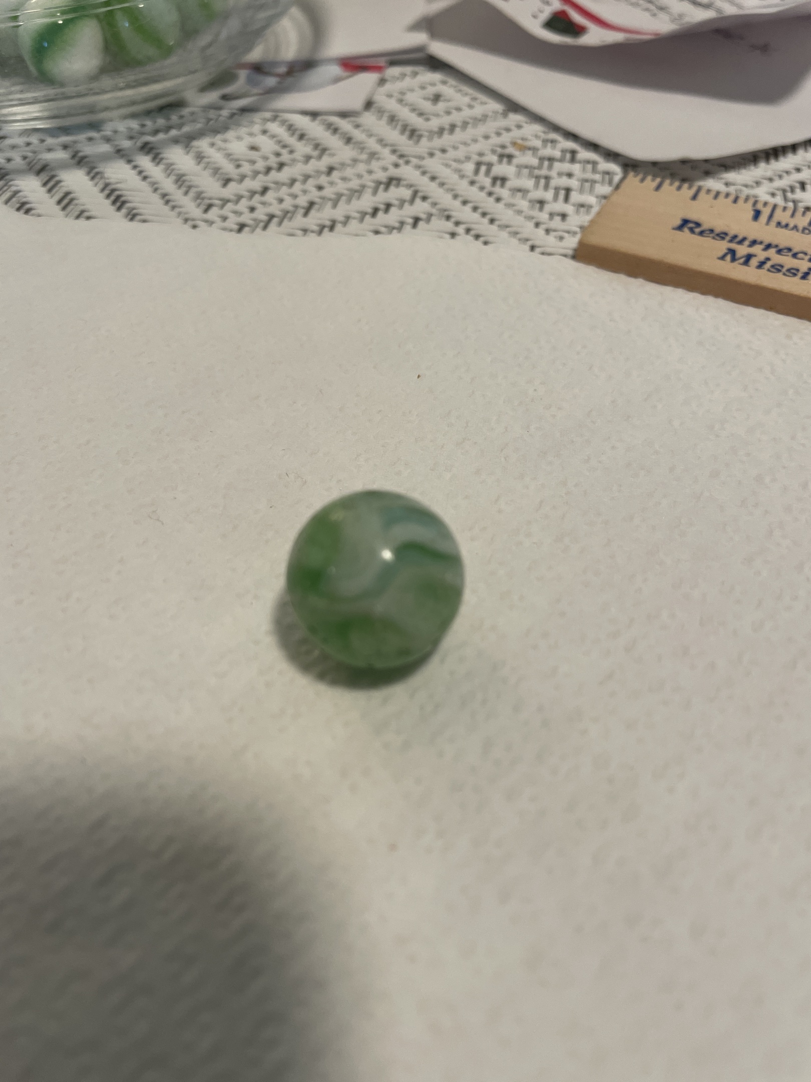 Green and White by Vitro Agate Company