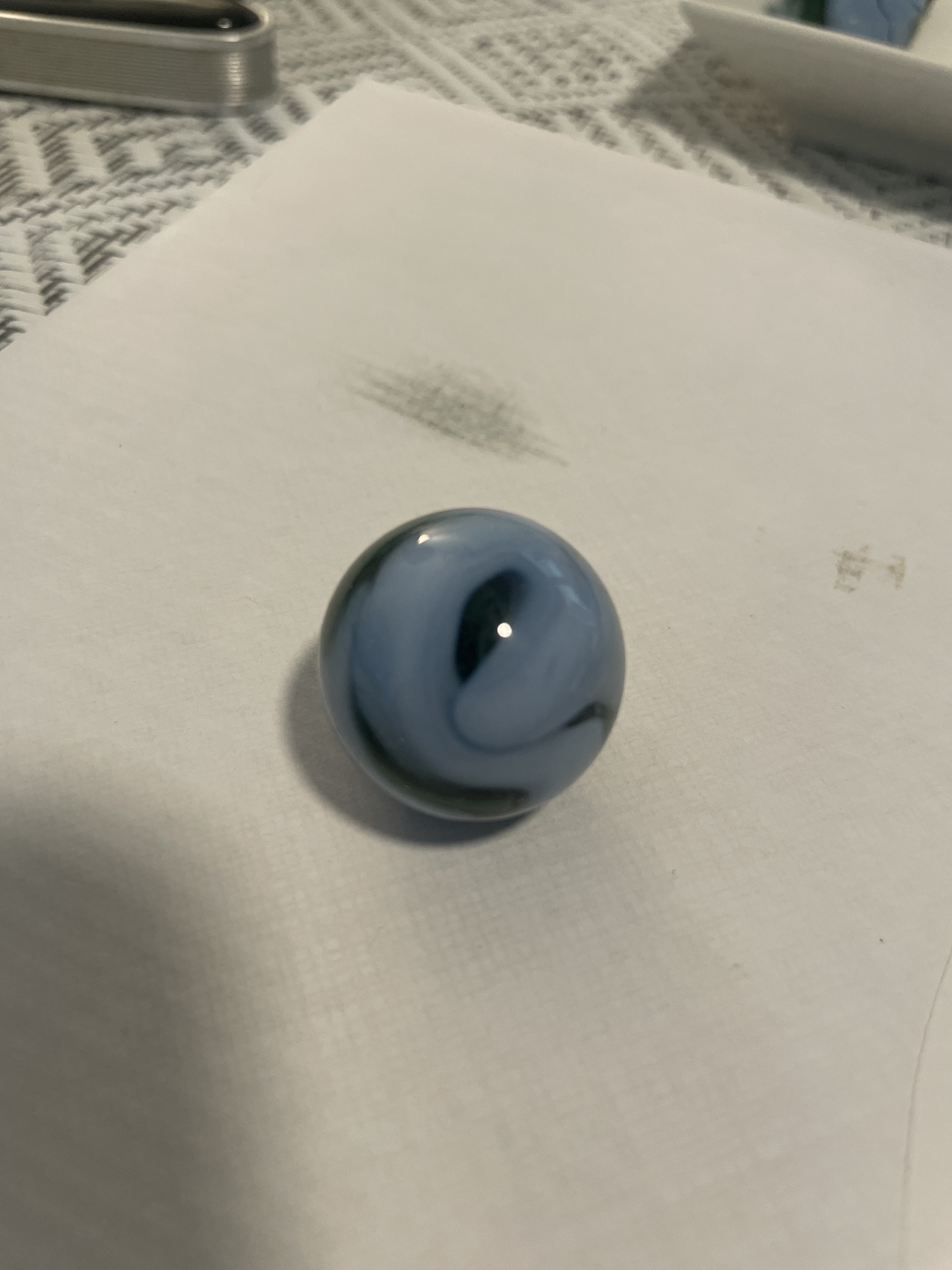 Blue and Green Swirl Shooter by Alley Agate