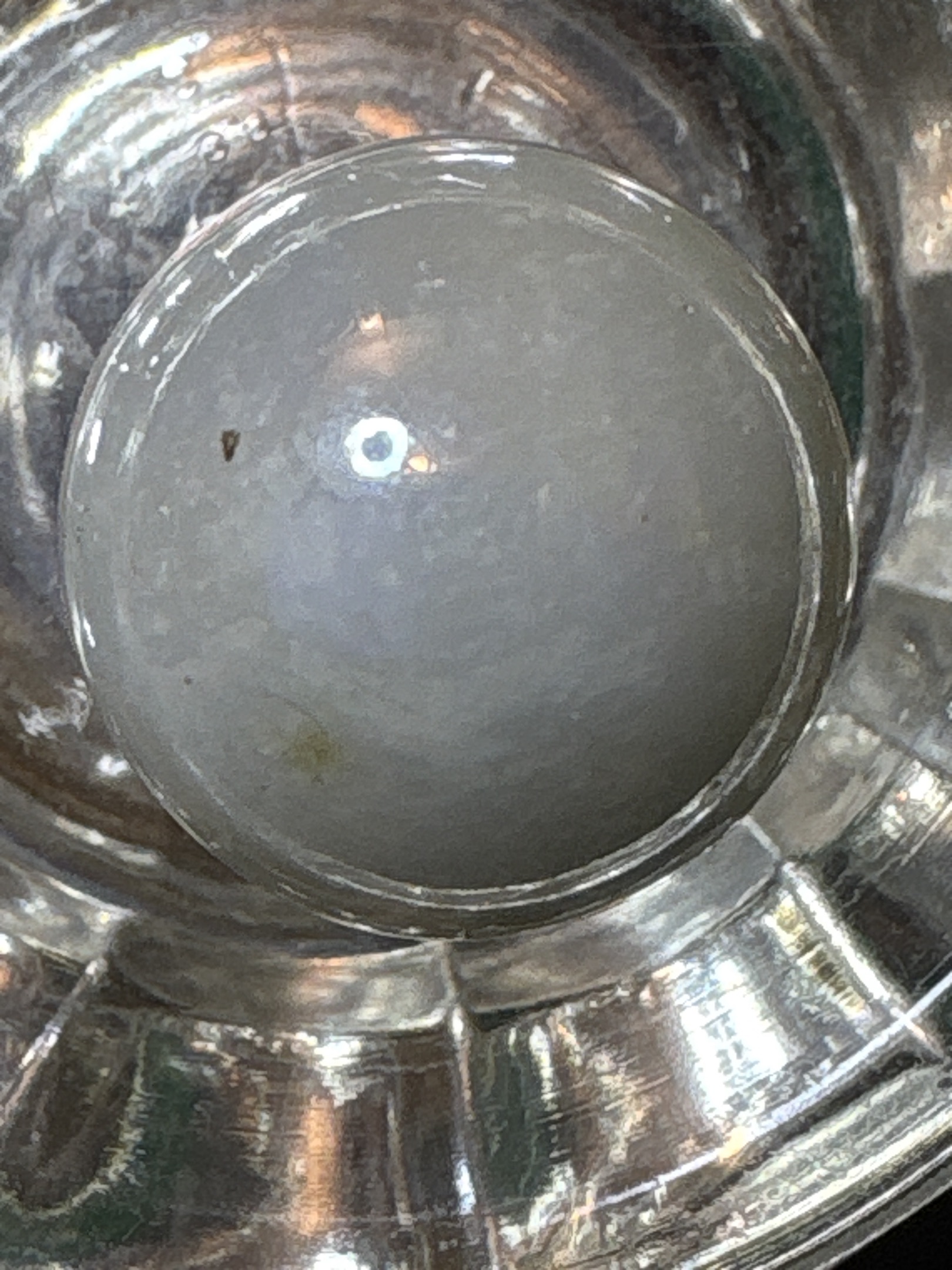Translucent White Moonie by Akro Agate Company, identification view