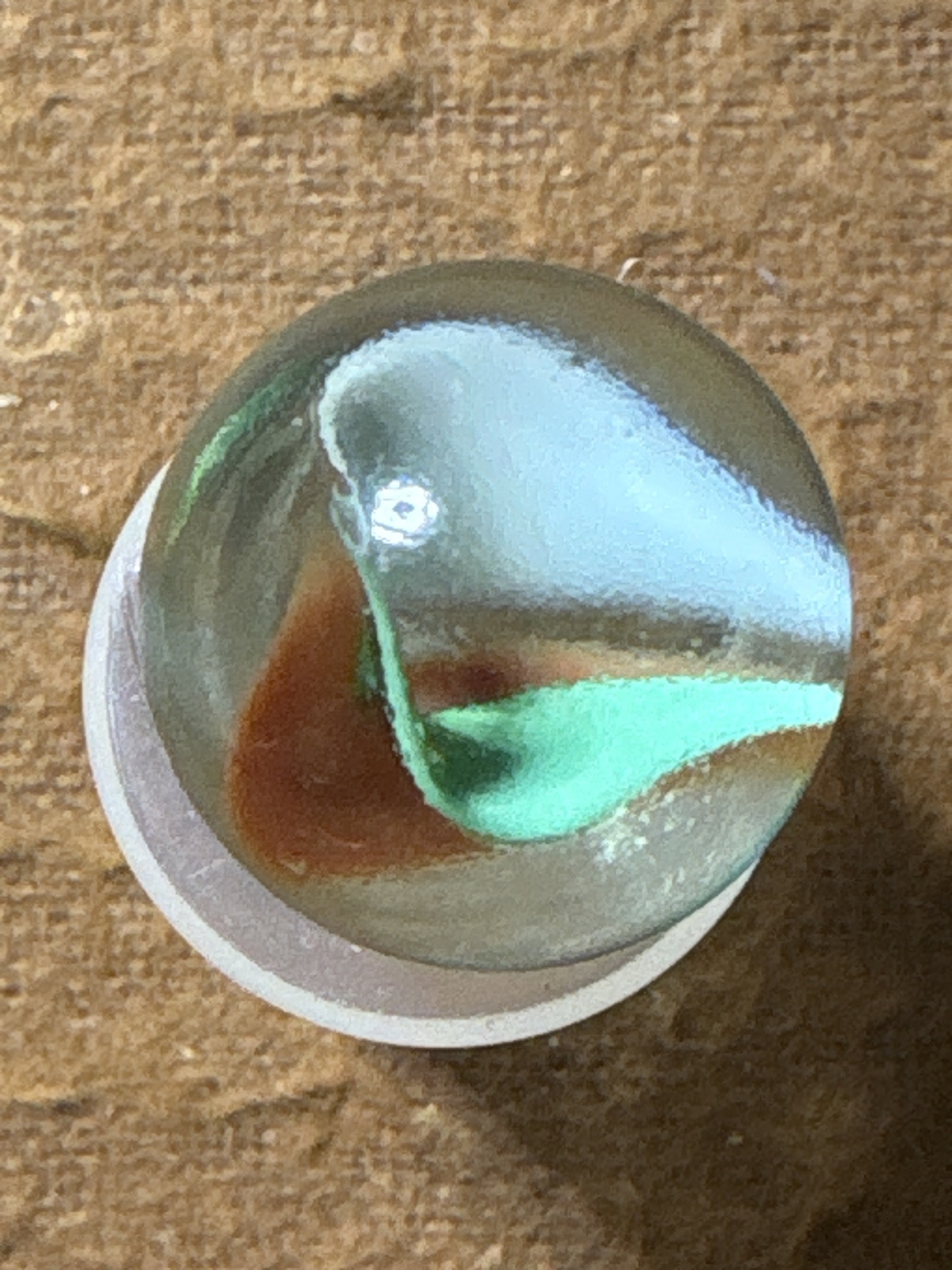 Green and Orange Multi-vane by Vitro Agate