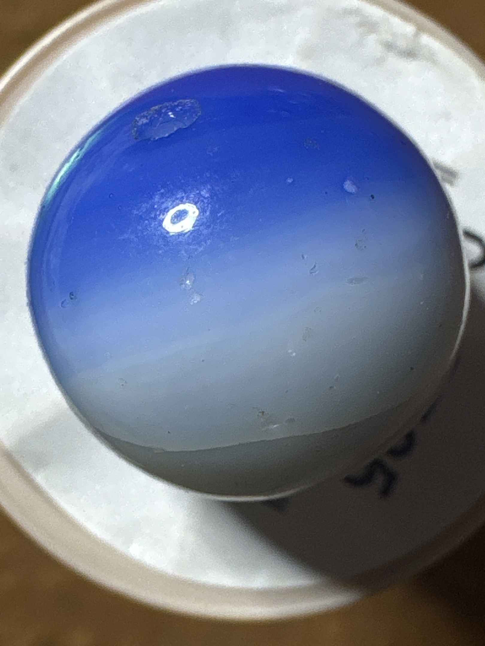 Blue and White Patch by Akro Agate Company