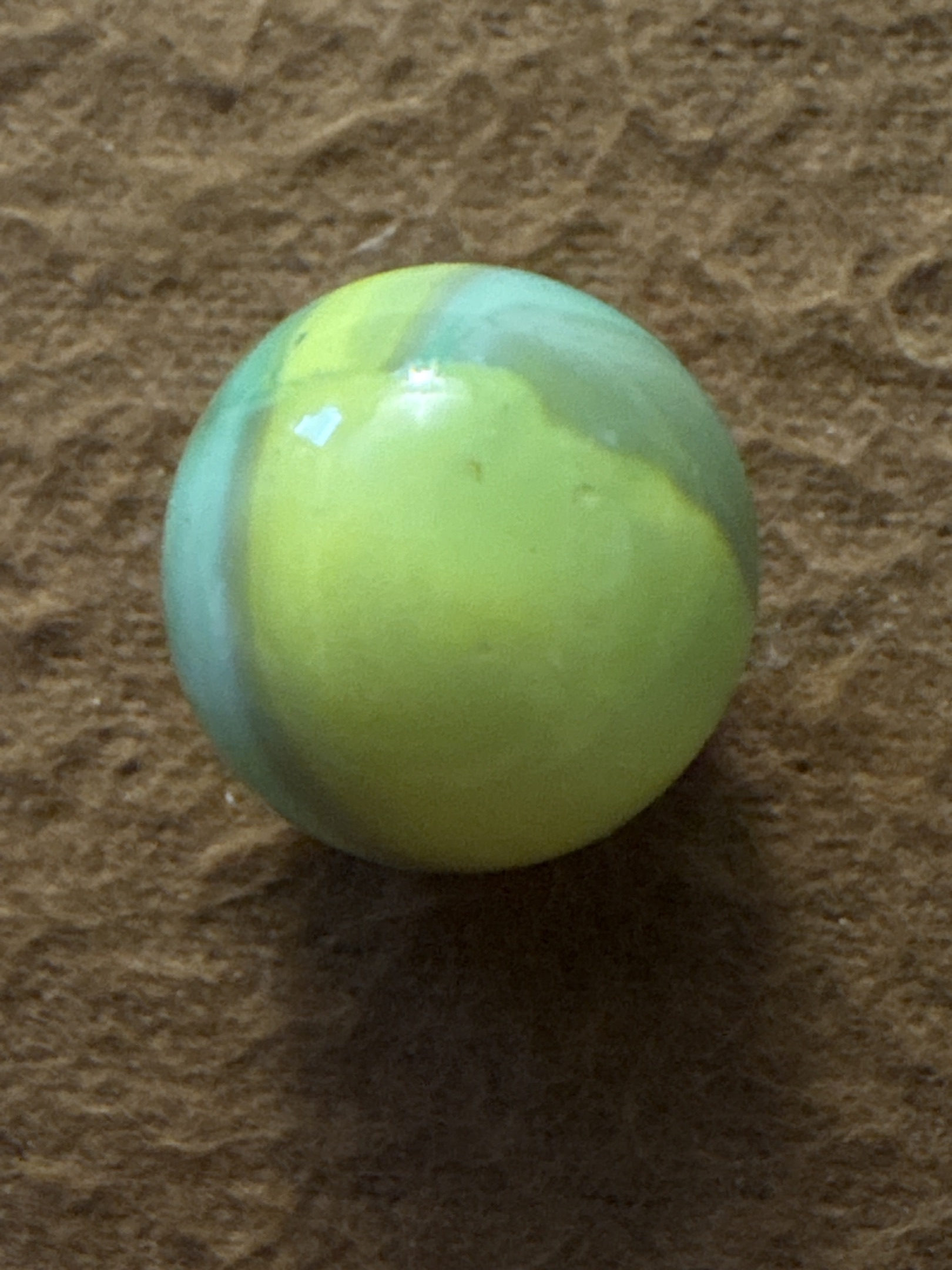 Limeade (Green/Teal variant) by Akro Agate Company, identification view