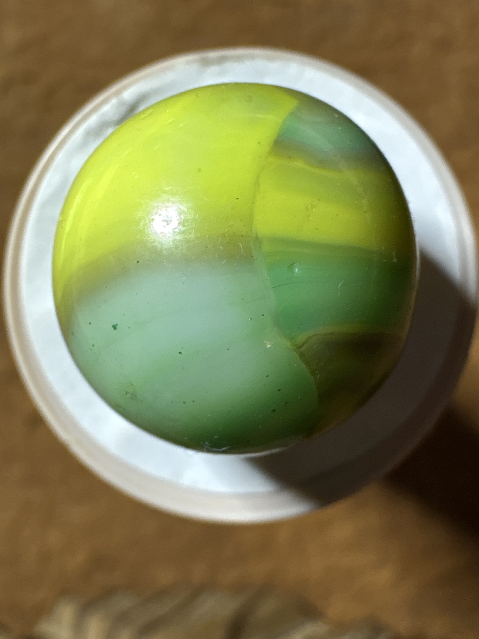 Yellow and Green Rainbo by Peltier Glass Company