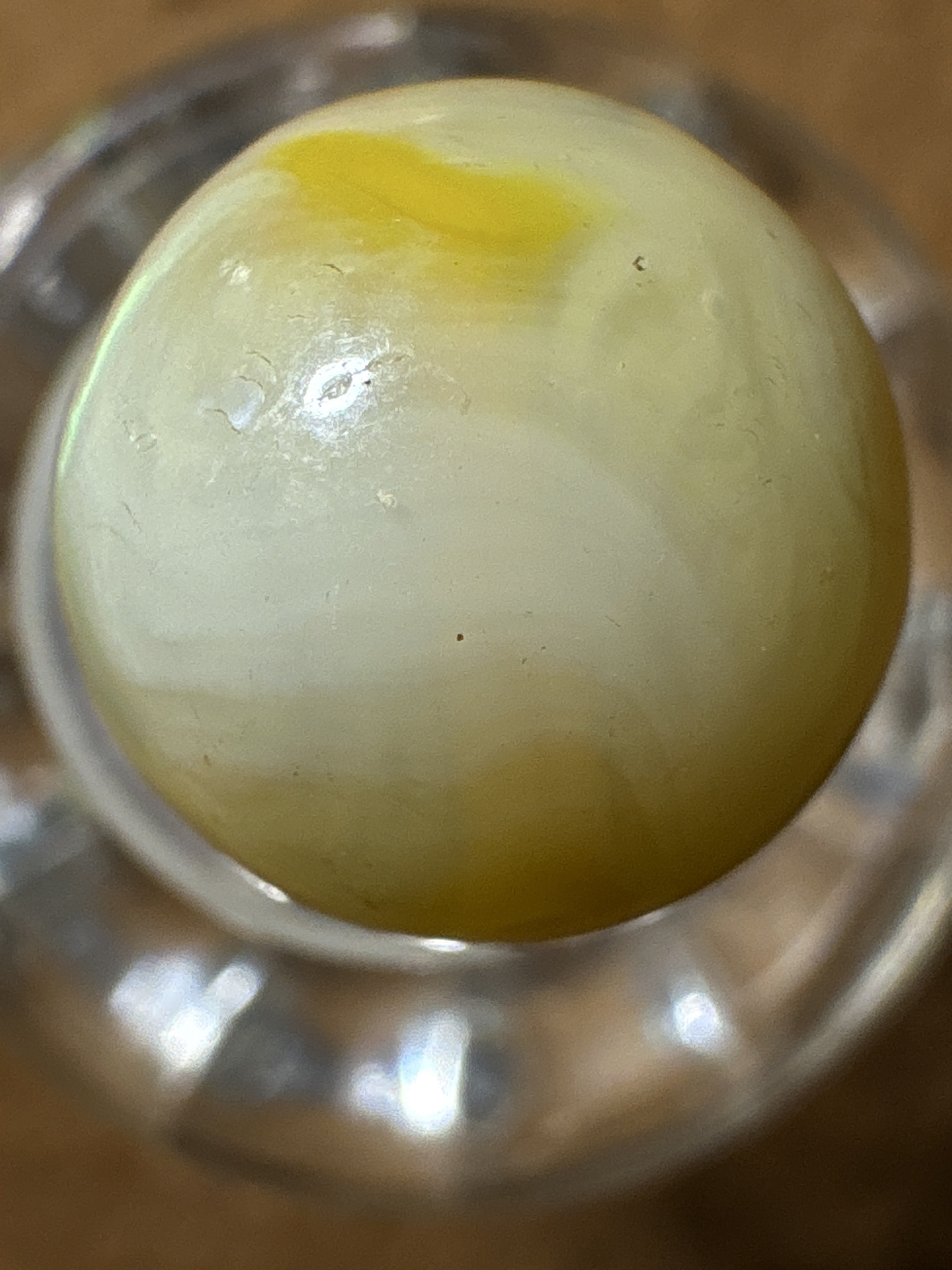 Yellow and White by Akro Agate Company