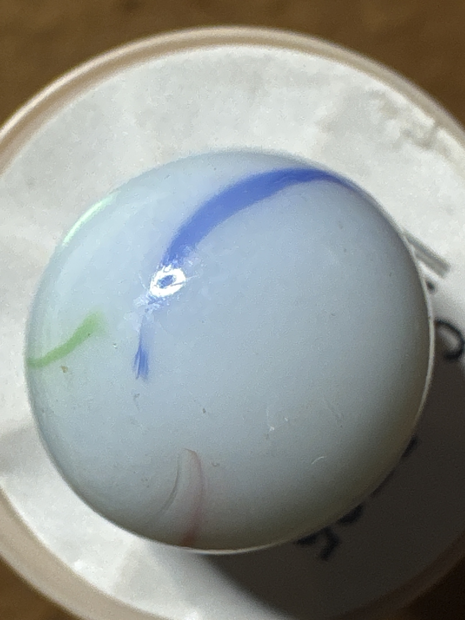 Multi-color Popeye by Akro Agate Company
