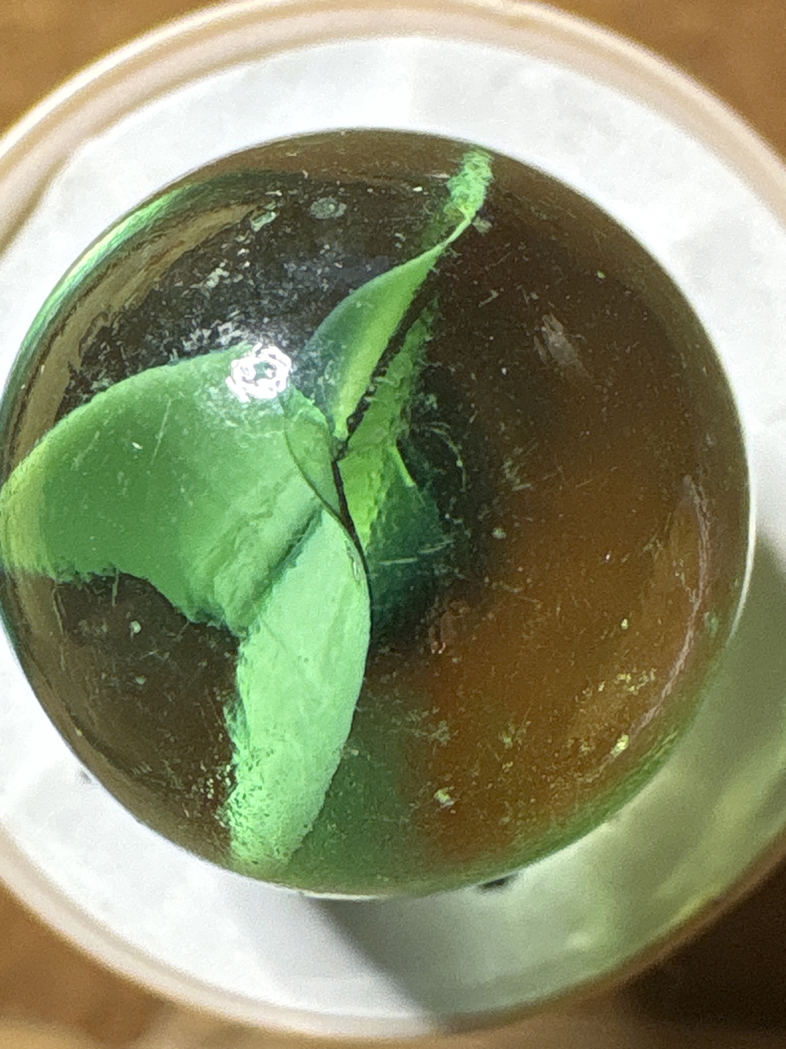 Amber Base Green Cat's Eye by Japanese (Various)