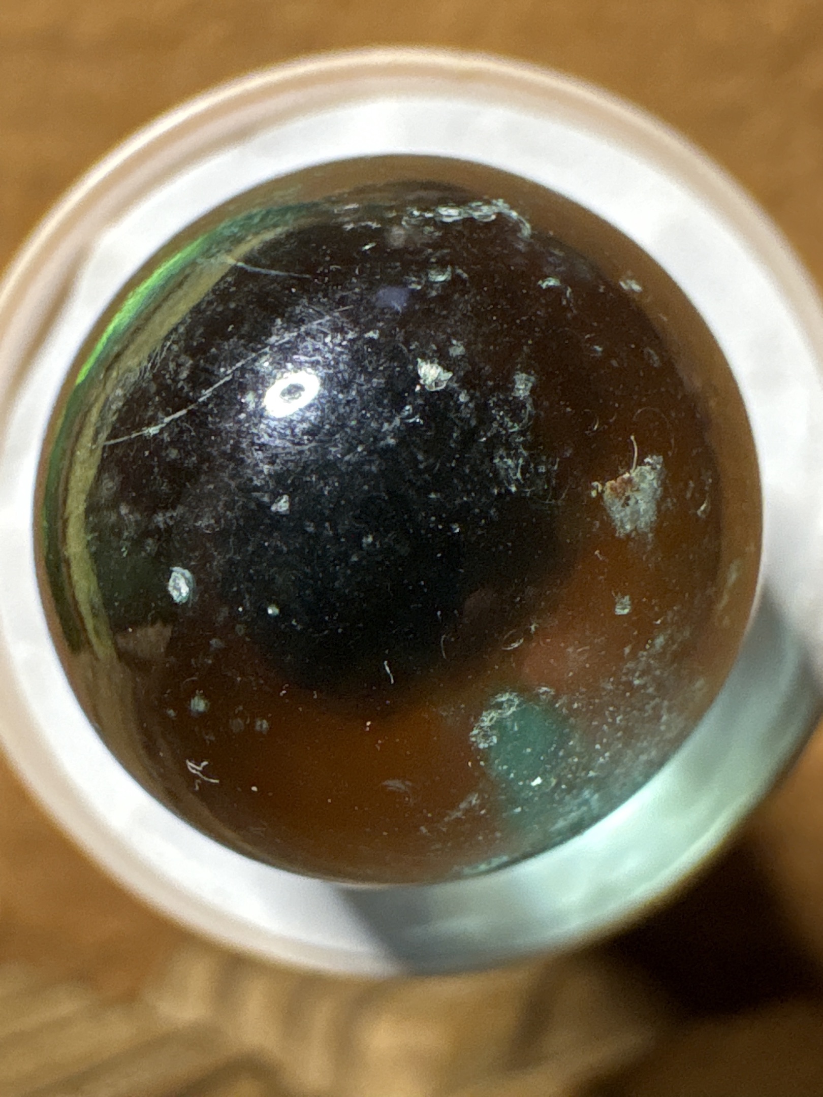 Black Opaque by Akro Agate Company, identification view