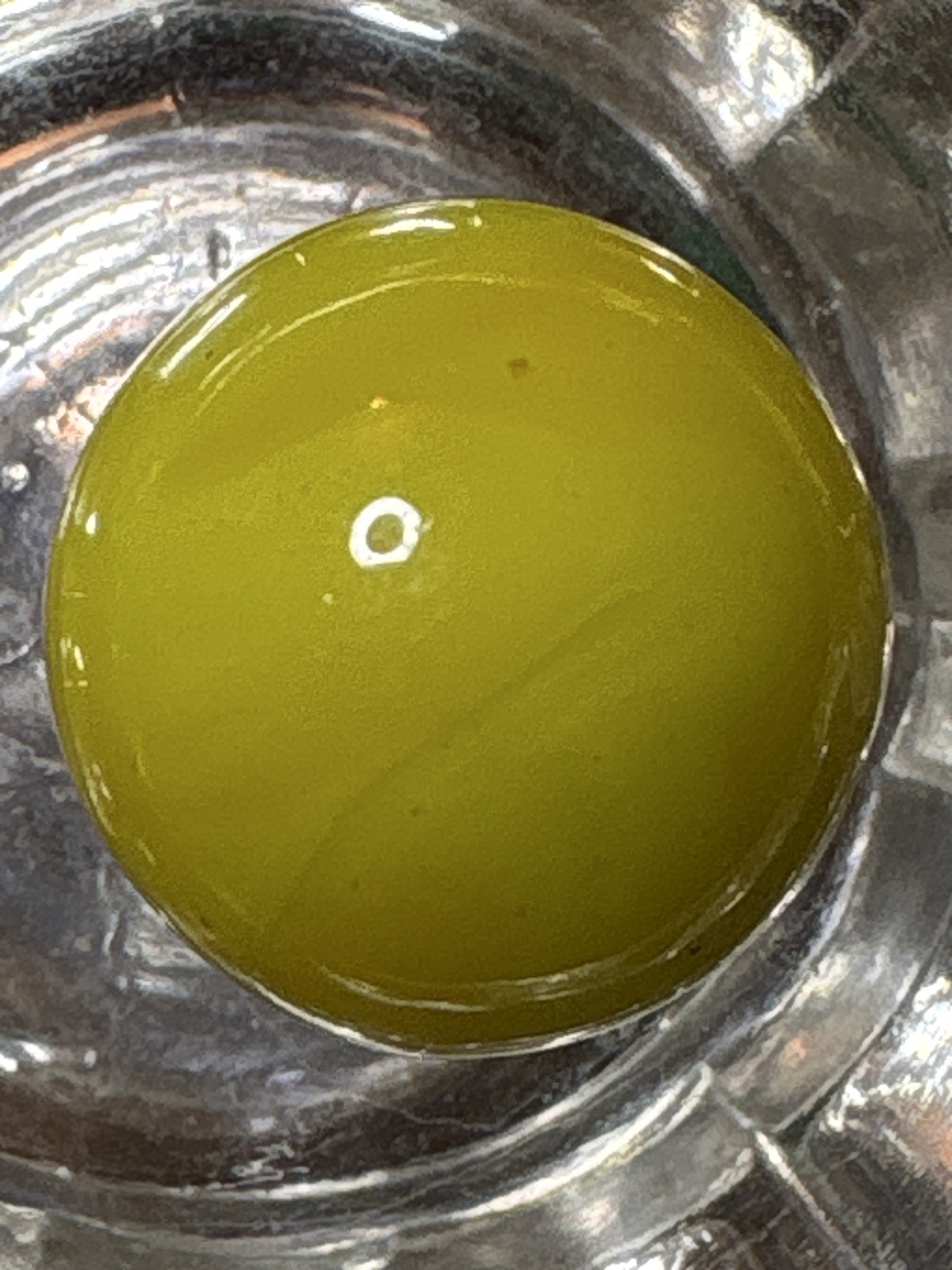 Translucent Olive Green by Akro Agate Company, identification view