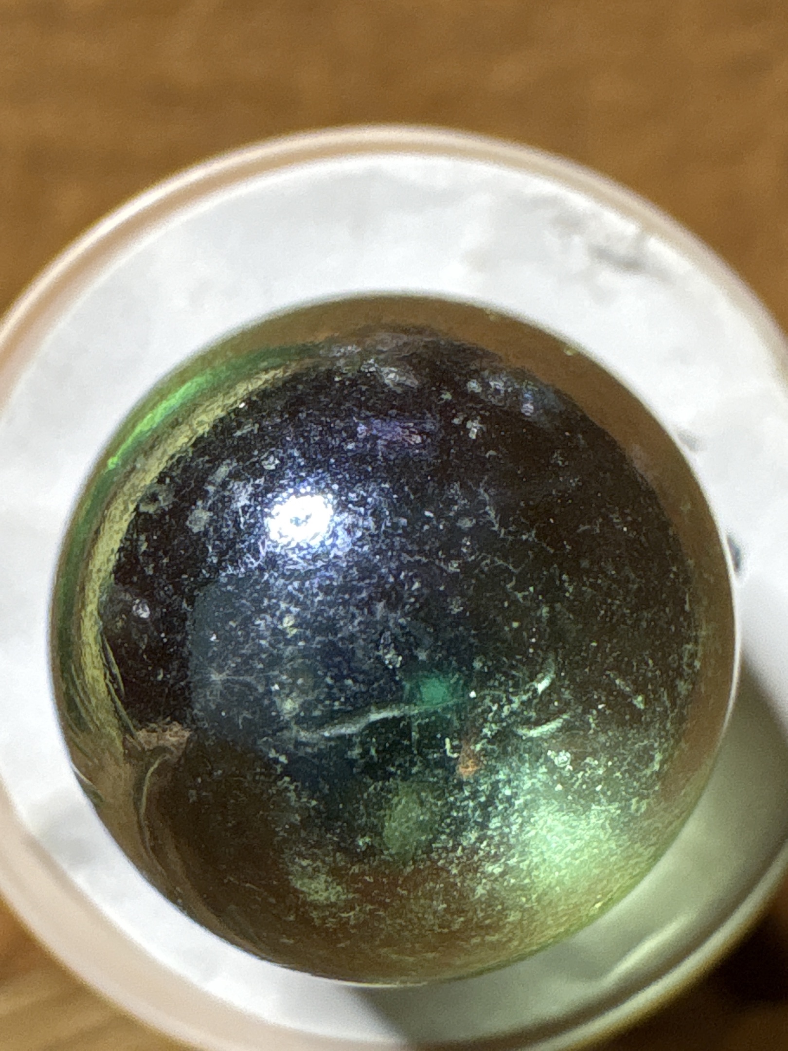 Iridescent Green by Master Glass, identification view