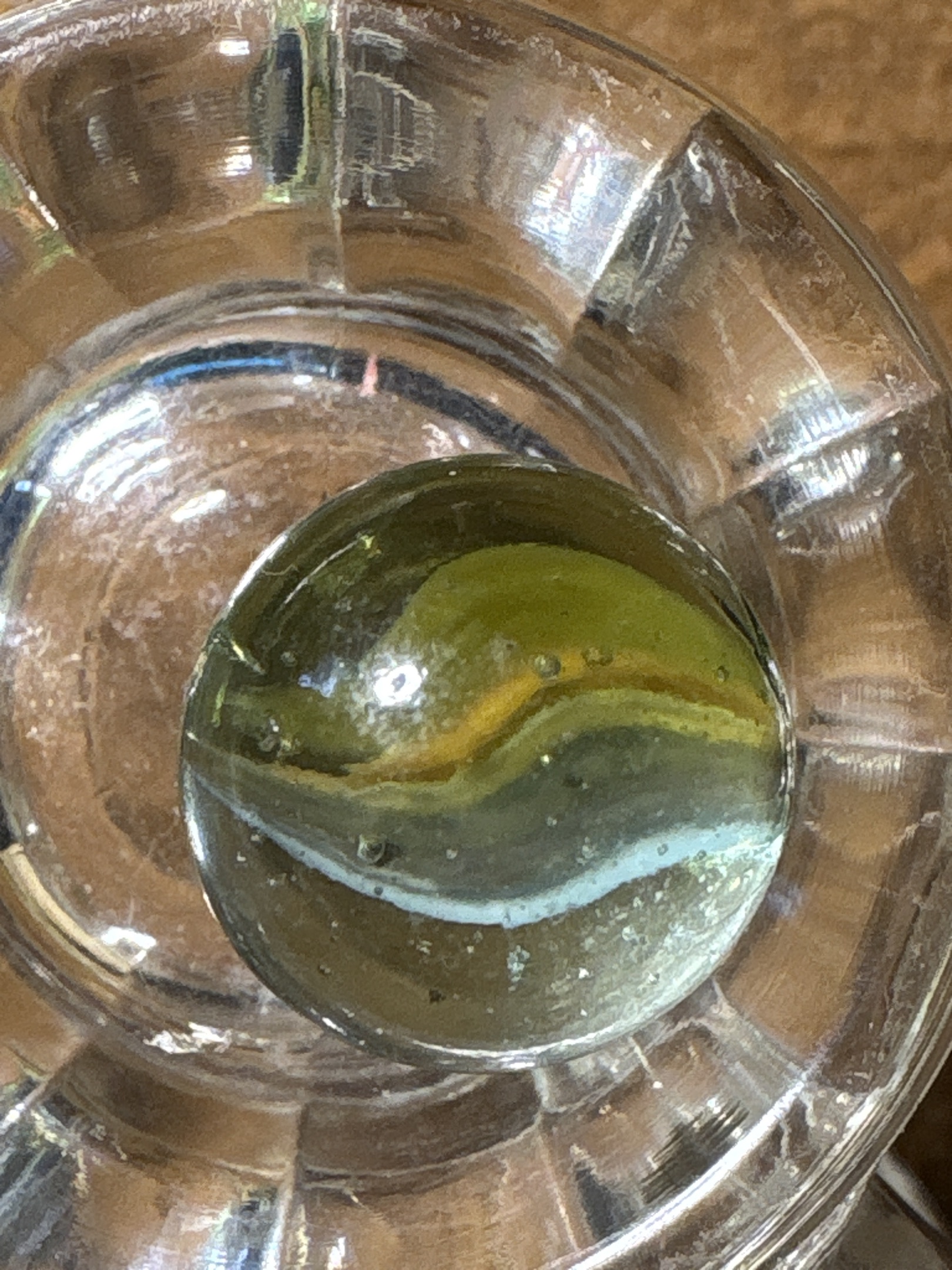 Transparent Green with Yellow and Black by Master Glass