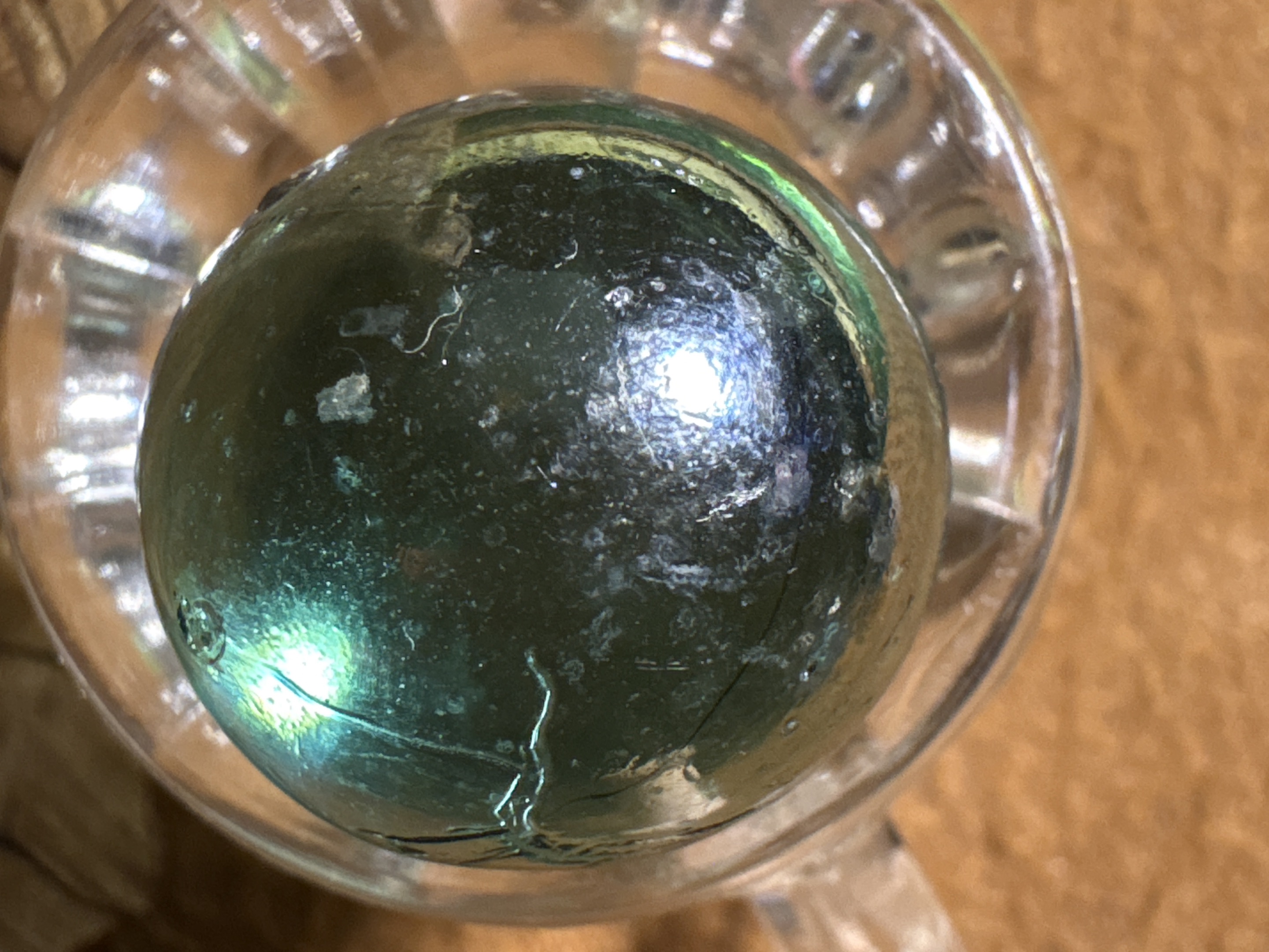Aqua Seedy Glass by Unknown German Glassworks, identification view