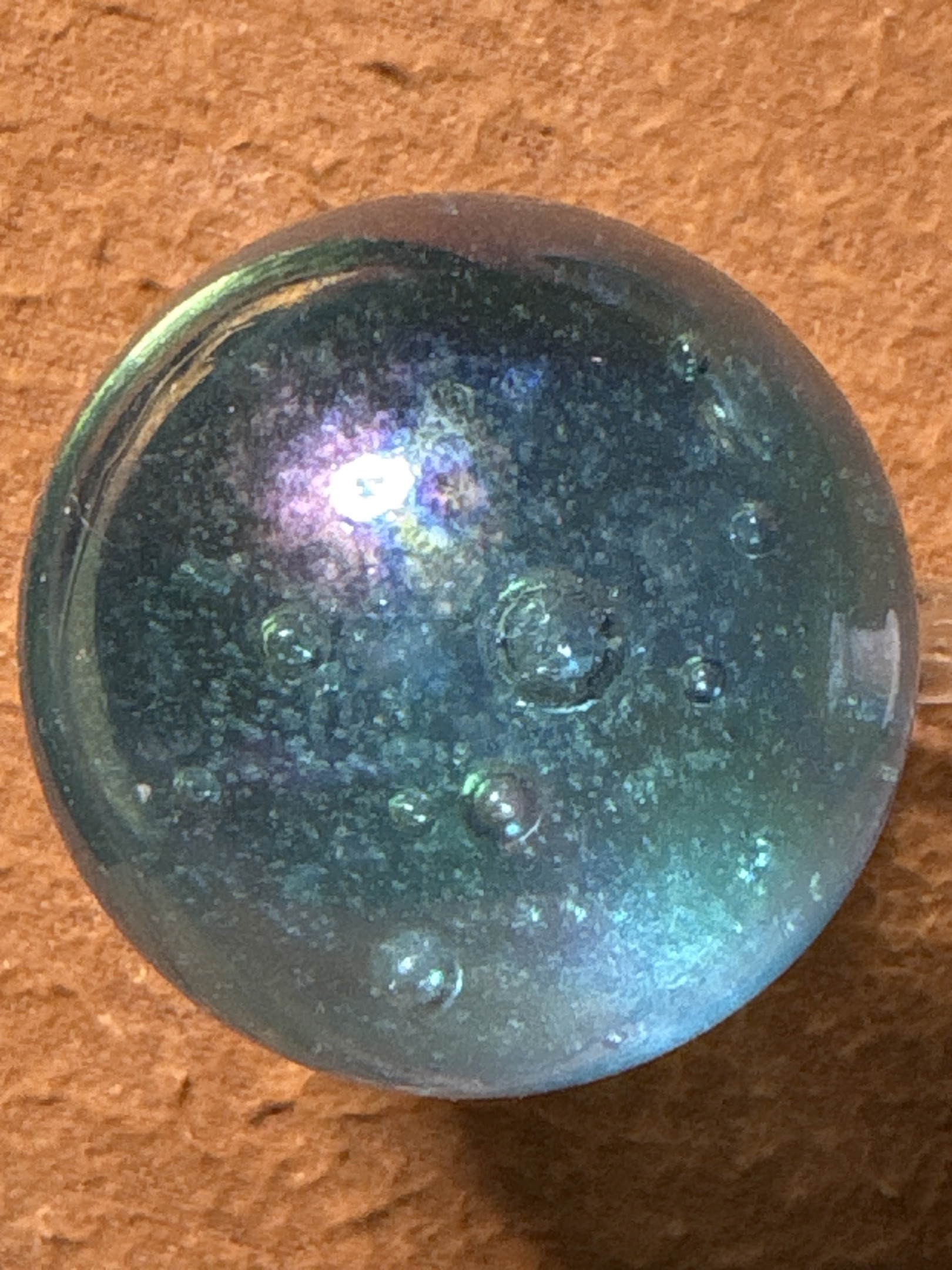 Blue Lustre by Vacor de Mexico (Mega Marbles), identification view