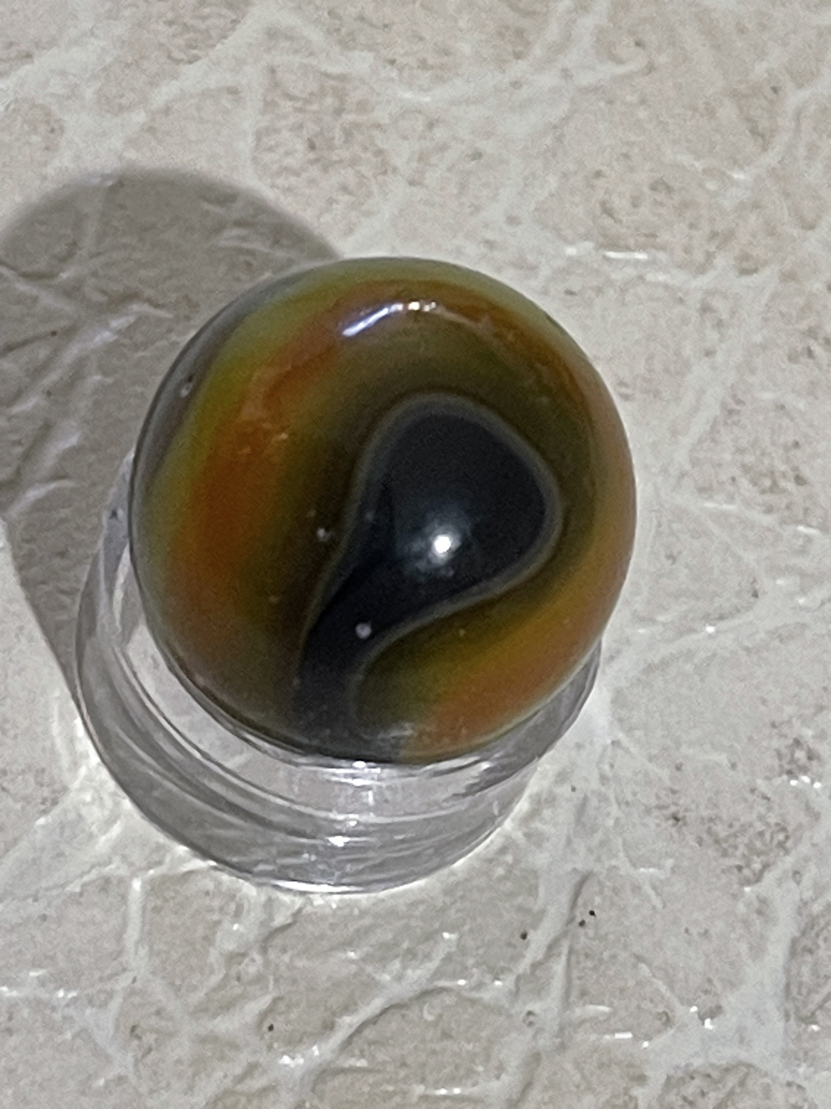 Multi-Color Rainbo (Black, Orange, Green) by Peltier Glass Co.