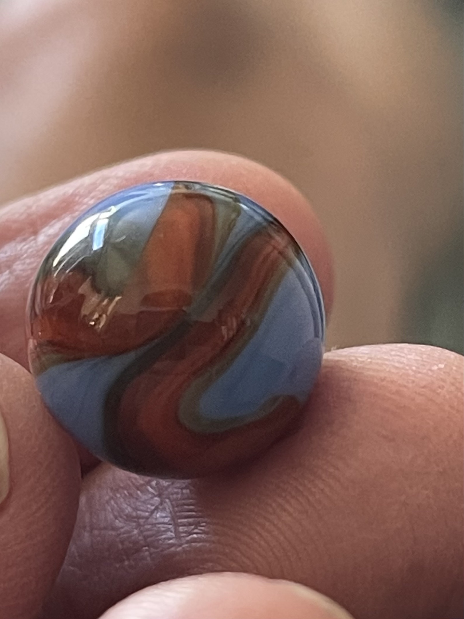 Blue and Rust Swirl by Alley Agate