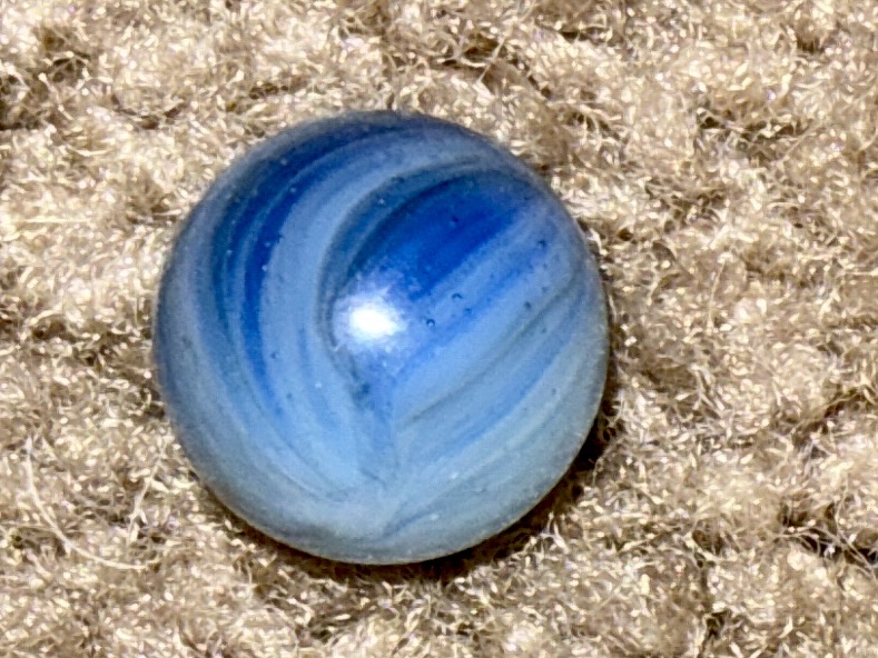 Blue Opaque Swirl by Master Marble, identification view