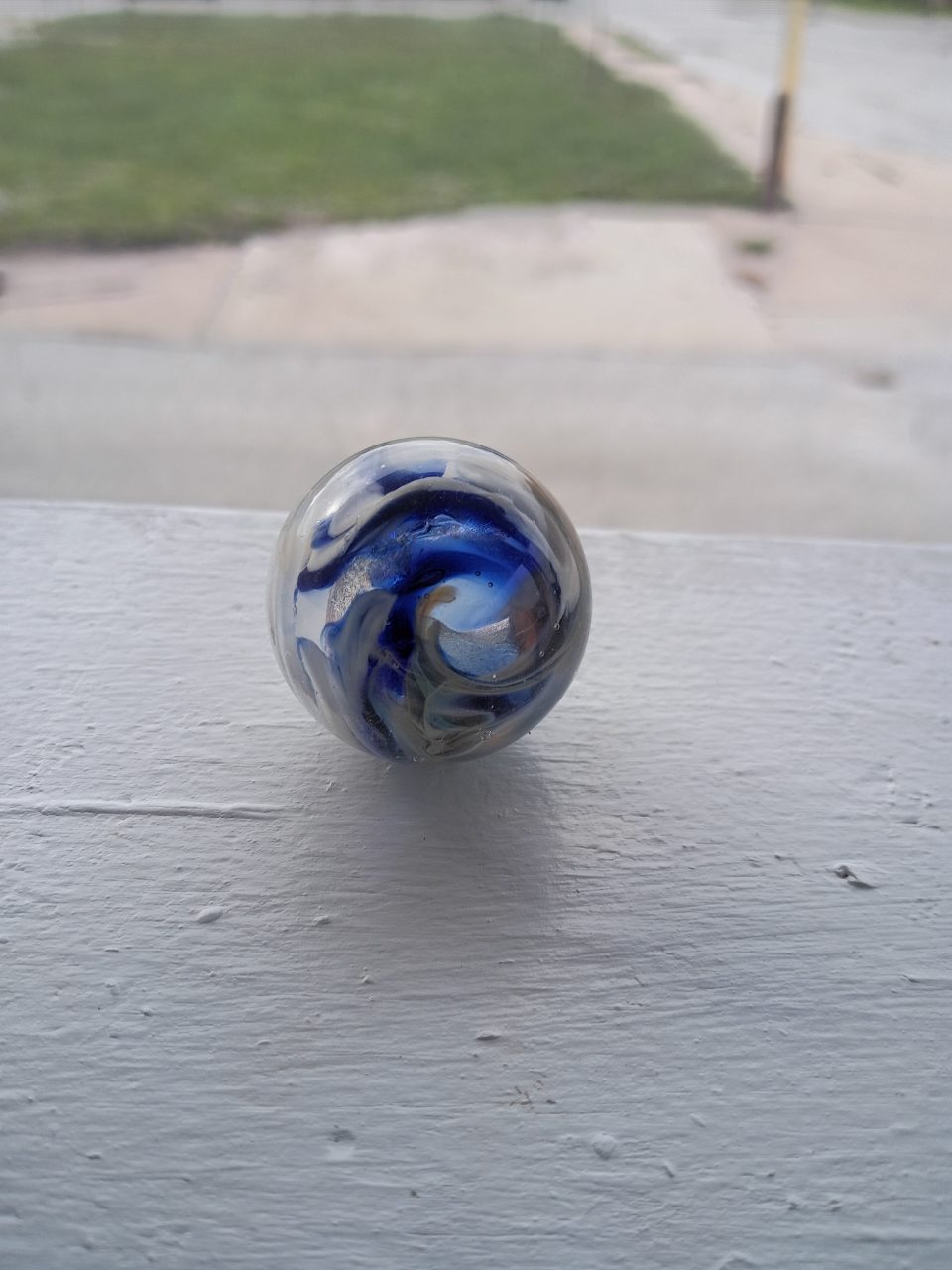 Blue and White Ribbon by Contemporary Artisan, identification view